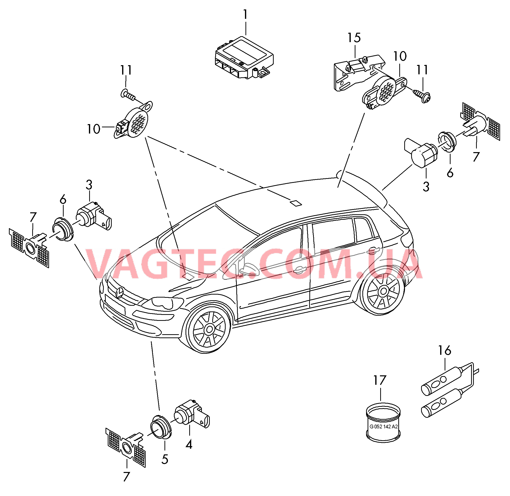 Парковочный ассистент  Парковочный ассистент  для VOLKSWAGEN Golf.Plus 2009