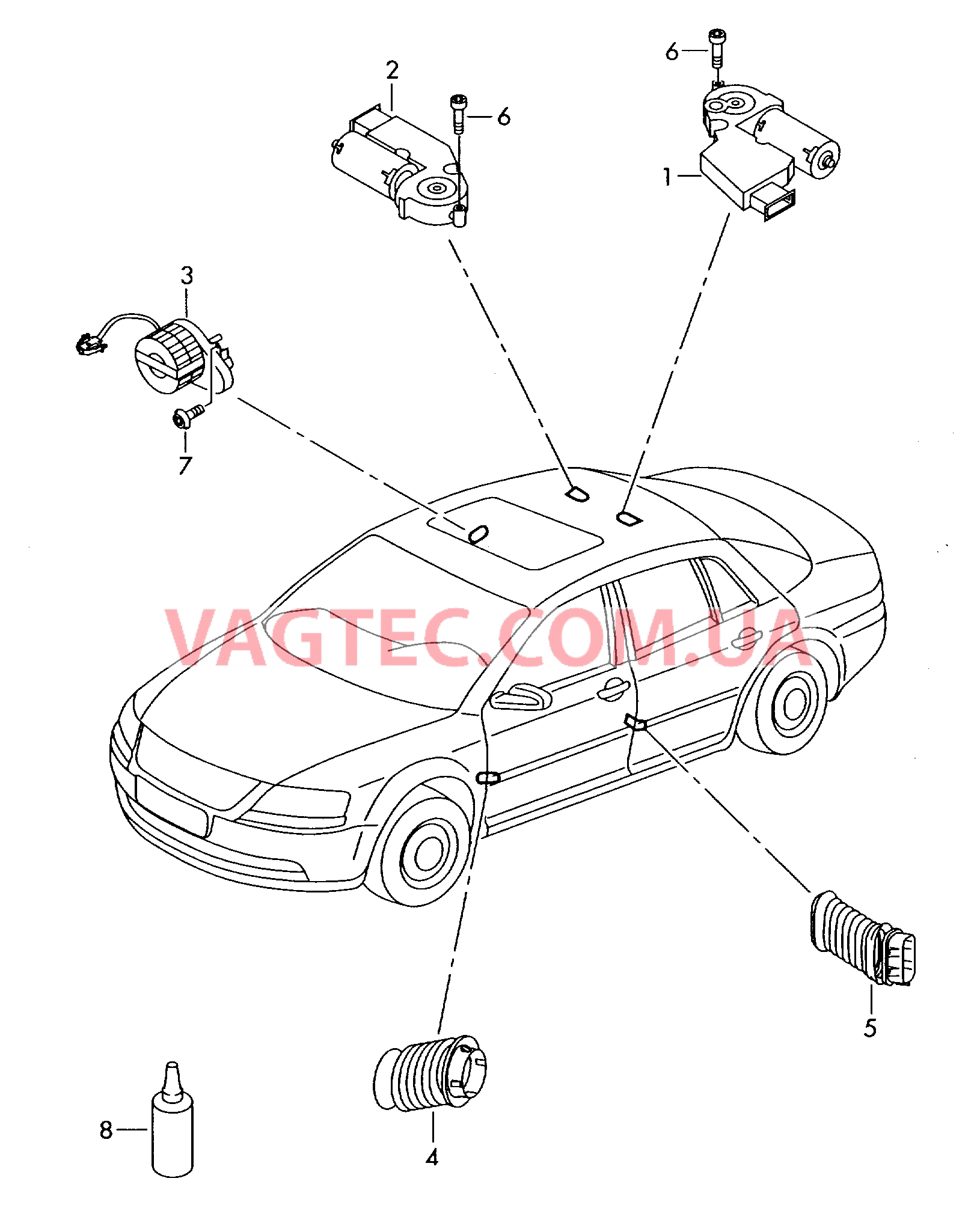 Мотор привода люка Гофрированный чехол  для VOLKSWAGEN Phaeton 2009-1