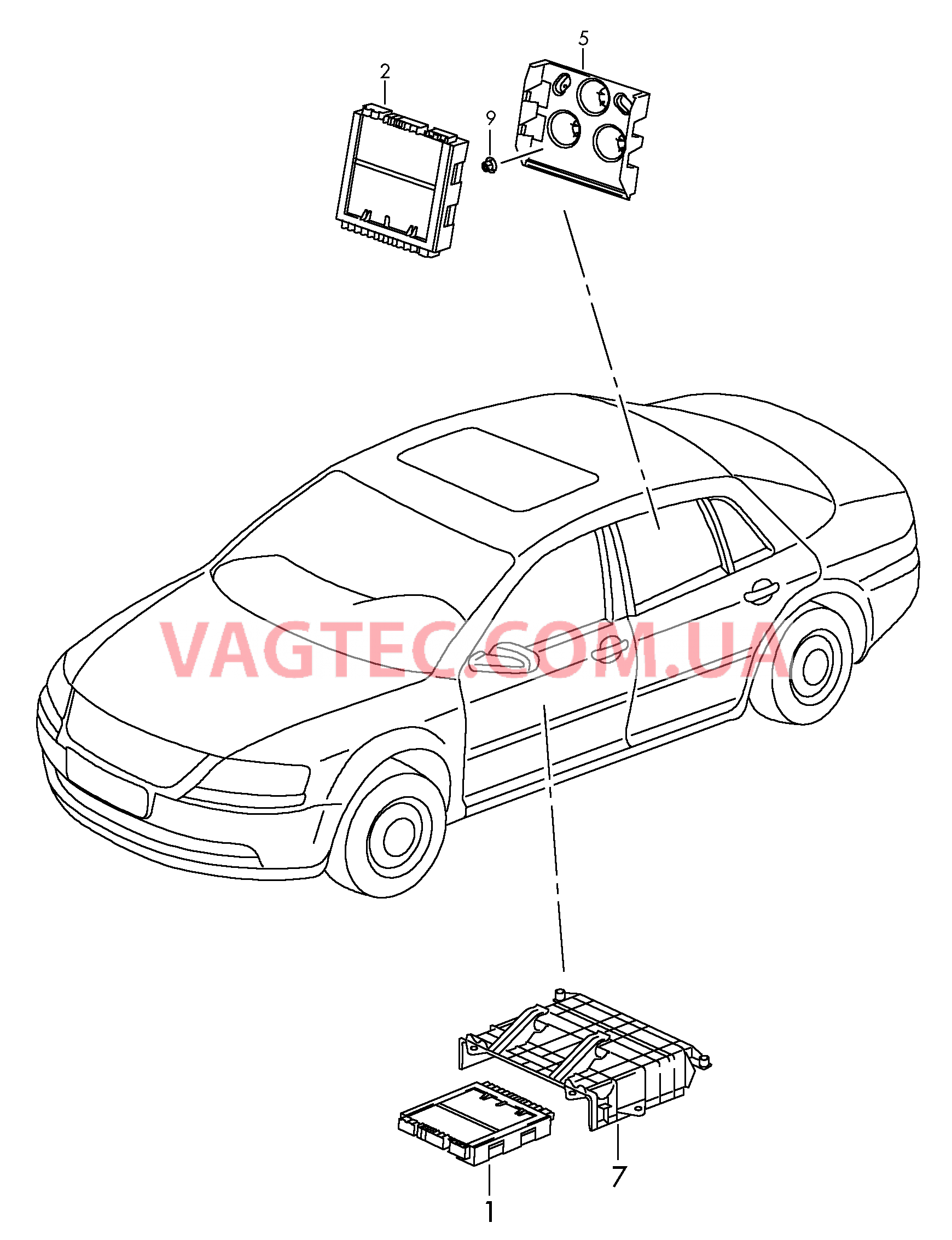 БУ регулировки положения подушки и спинки сиденья  для VOLKSWAGEN Phaeton 2009-1