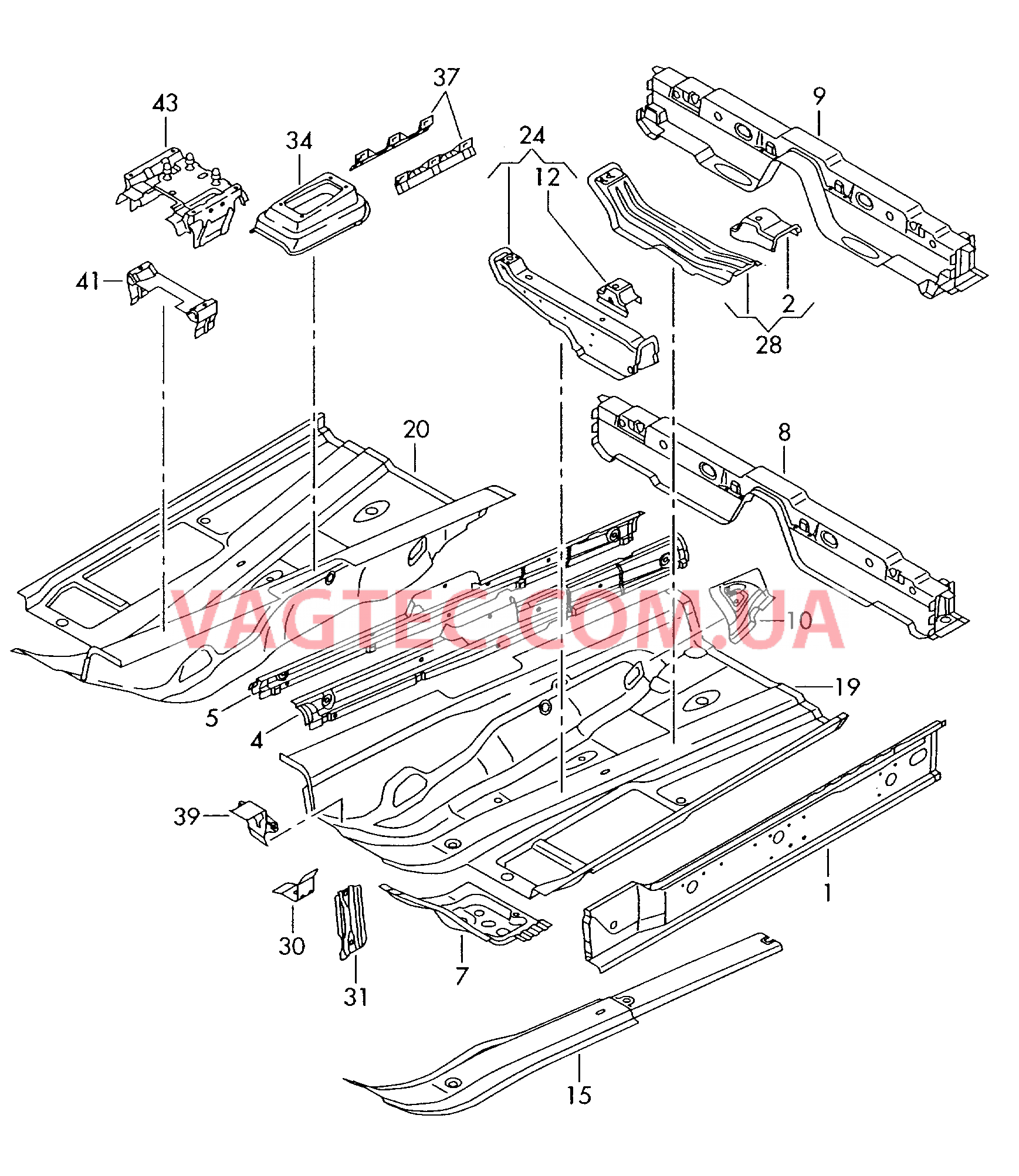 Панель пола  для VOLKSWAGEN Phaeton 2009-1