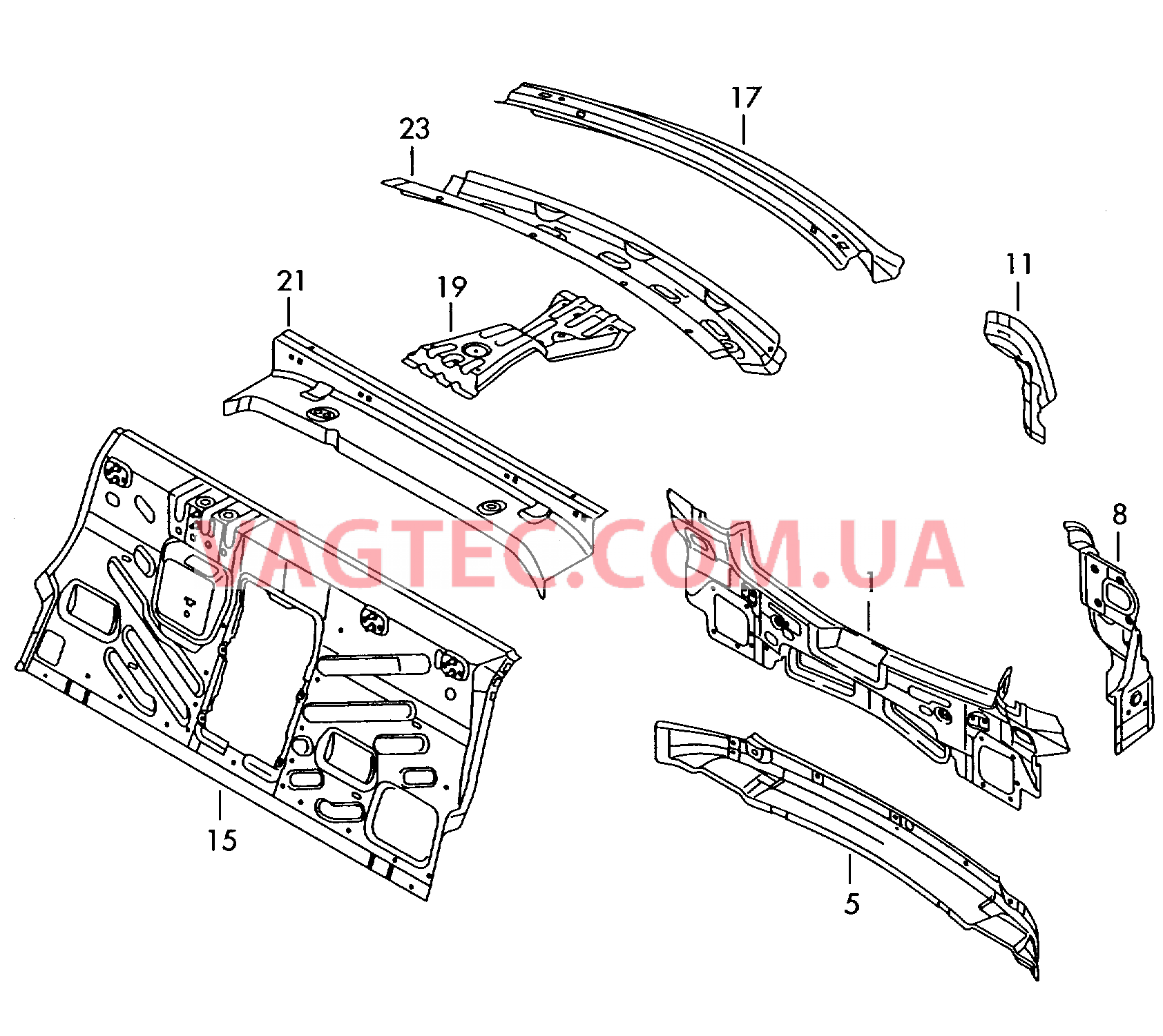 Cтенка задняя Задняя панель  для VOLKSWAGEN Phaeton 2003