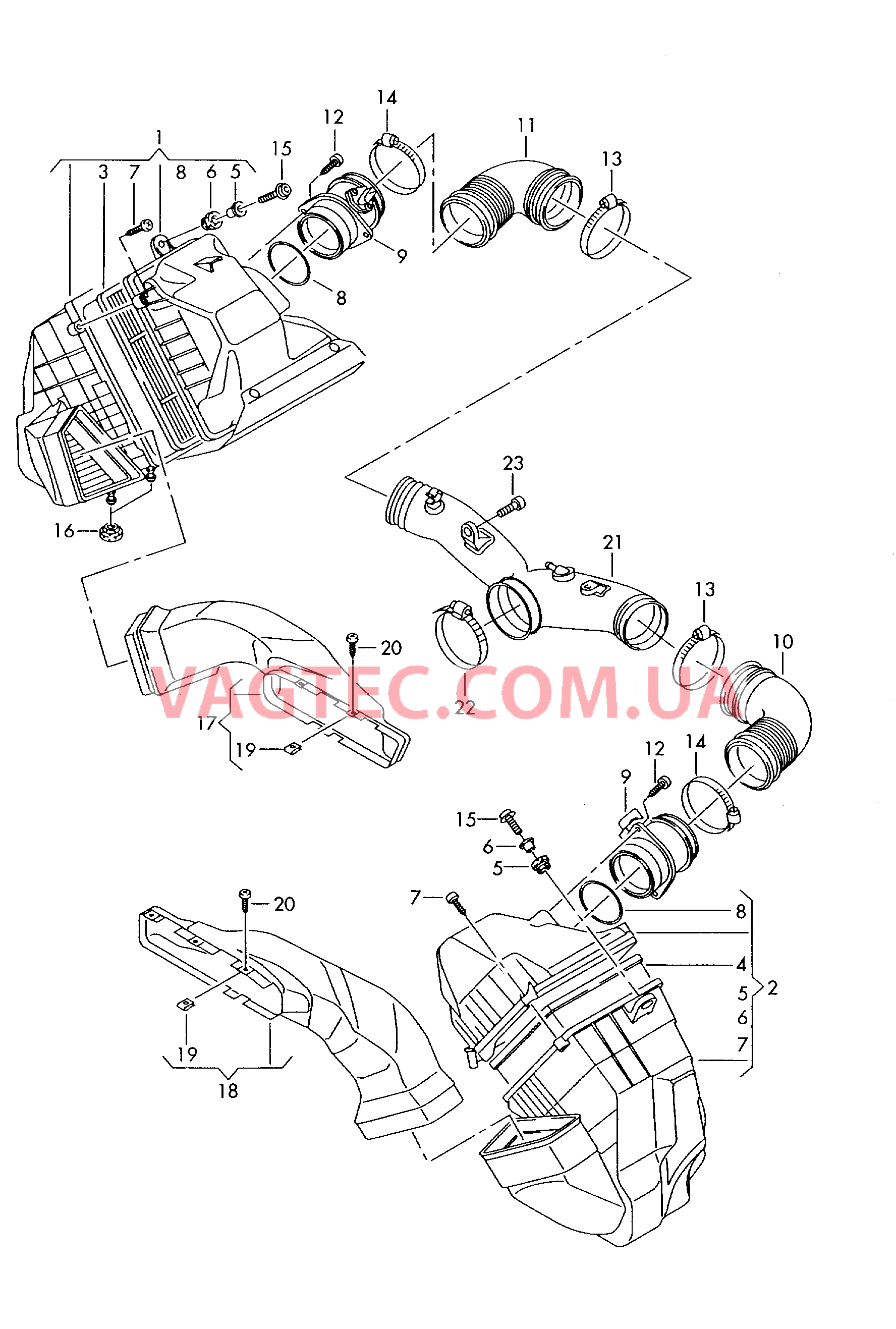 Возд. фильтр с сопутств. деталями  для VOLKSWAGEN Phaeton 2006