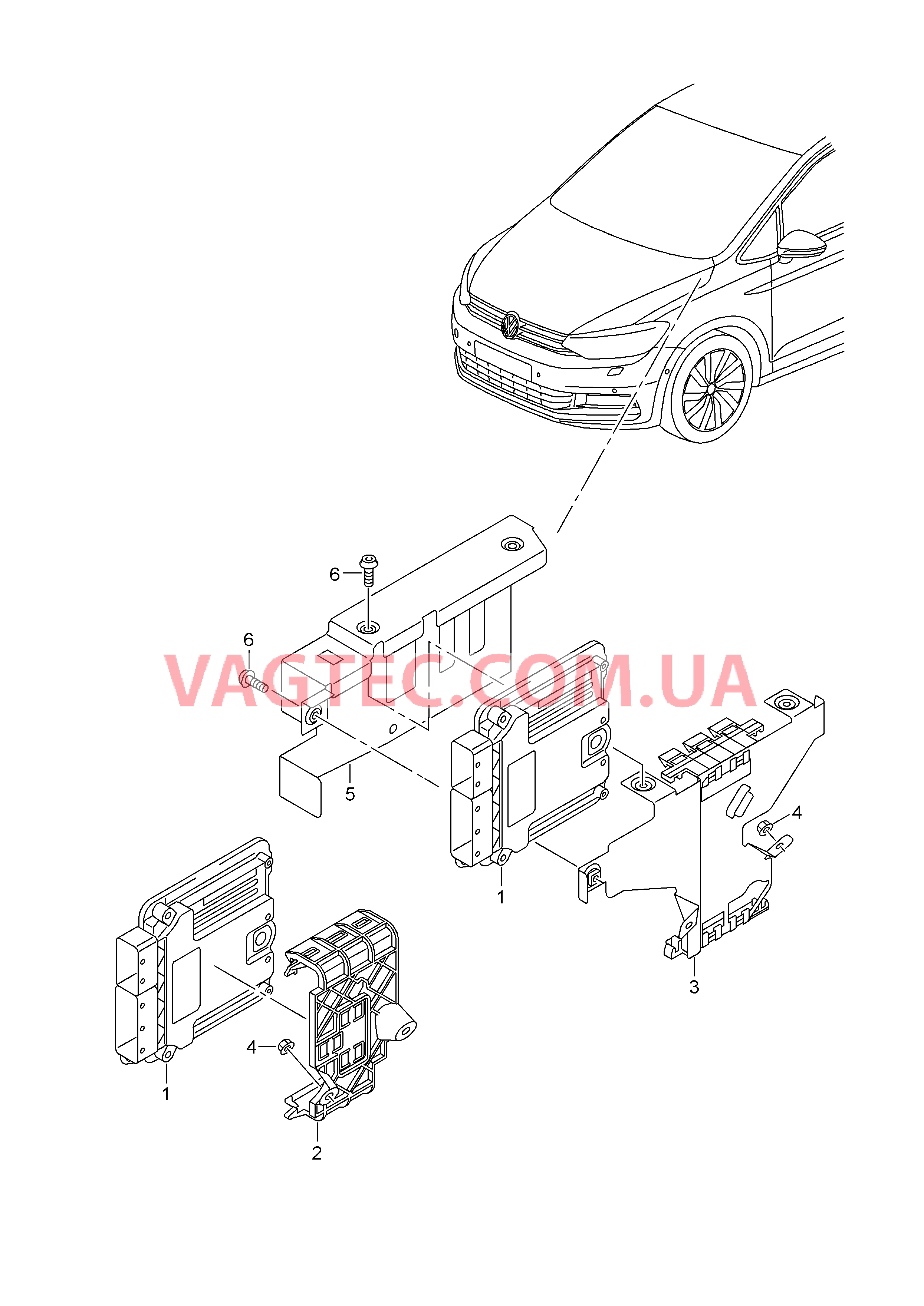 БУ дизельного двигателя Крепёжные детали  для VOLKSWAGEN Touran 2018