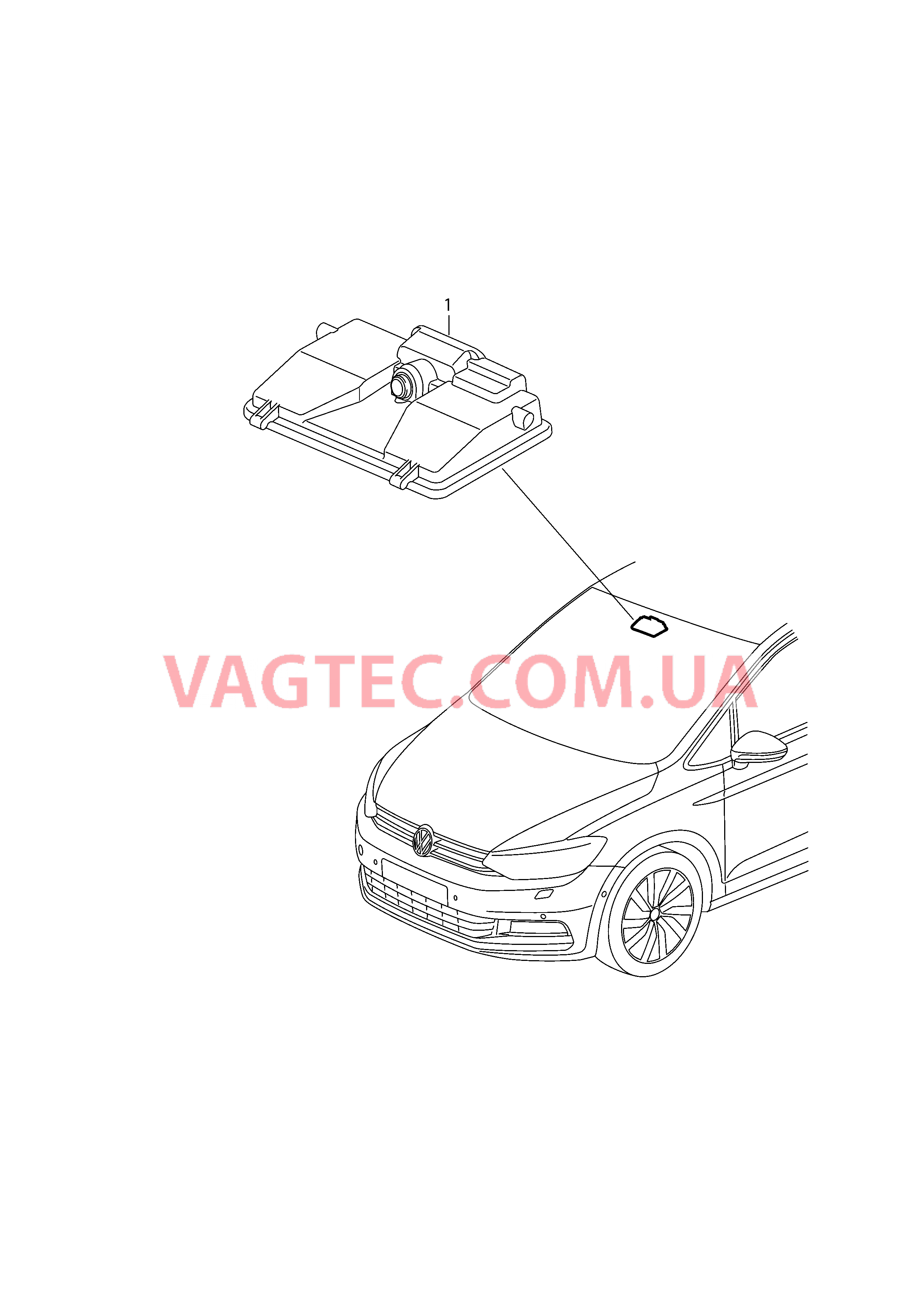 Фронтальная видеокамера вспомогательных систем для водит.  для VOLKSWAGEN Touran 2017