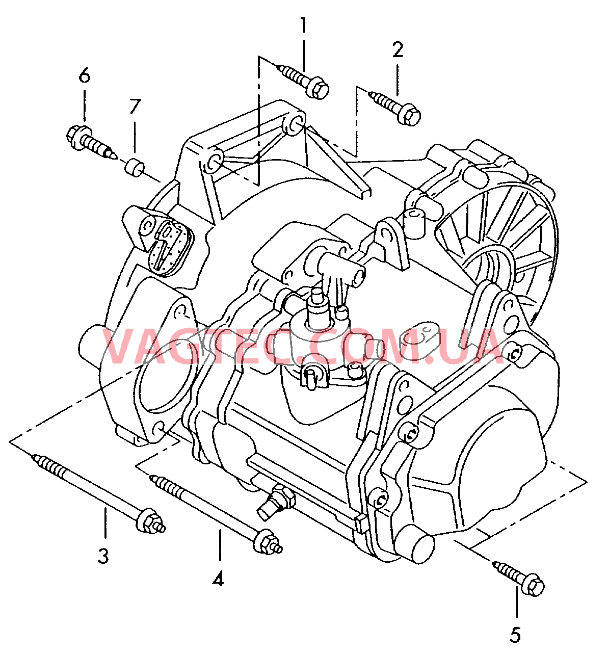 Детали крепления для двигателя и КП  для 5-ступ. механической КП  для VOLKSWAGEN Touran 2005