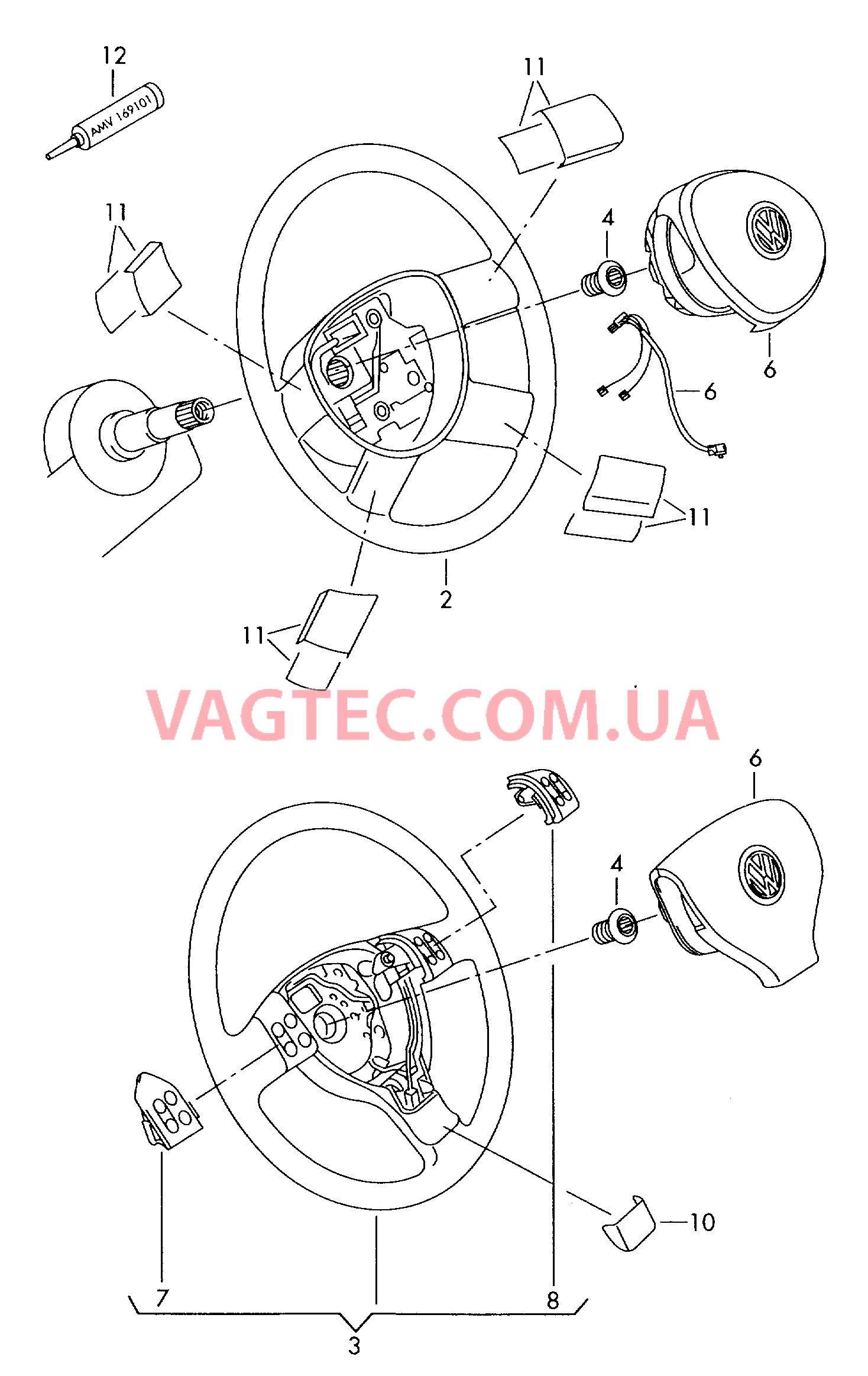 Рулевое колесо  для VOLKSWAGEN Touran 2004