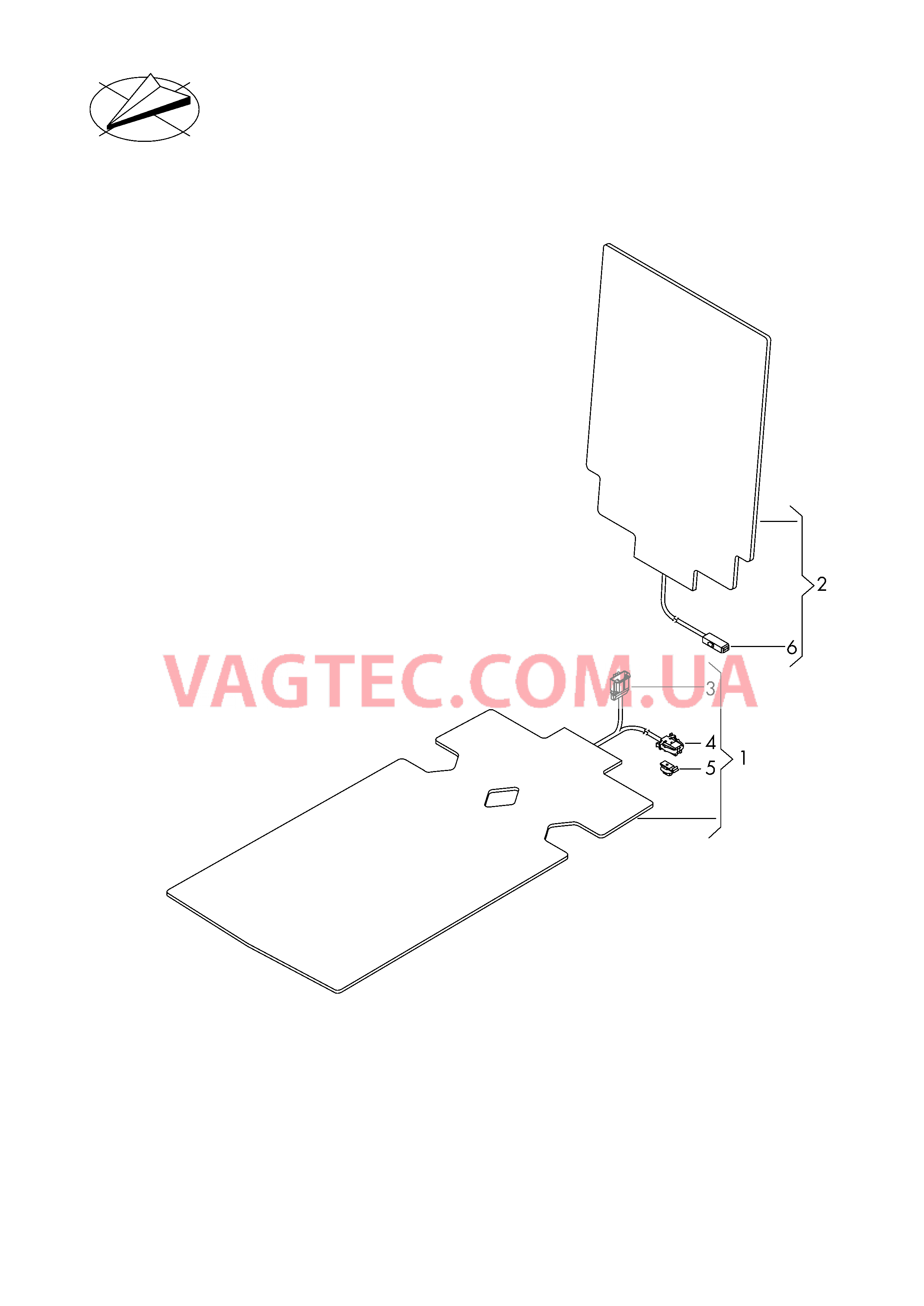 Электродетали для обогрева подушки и спинки сиденья  для VOLKSWAGEN ATL 2019