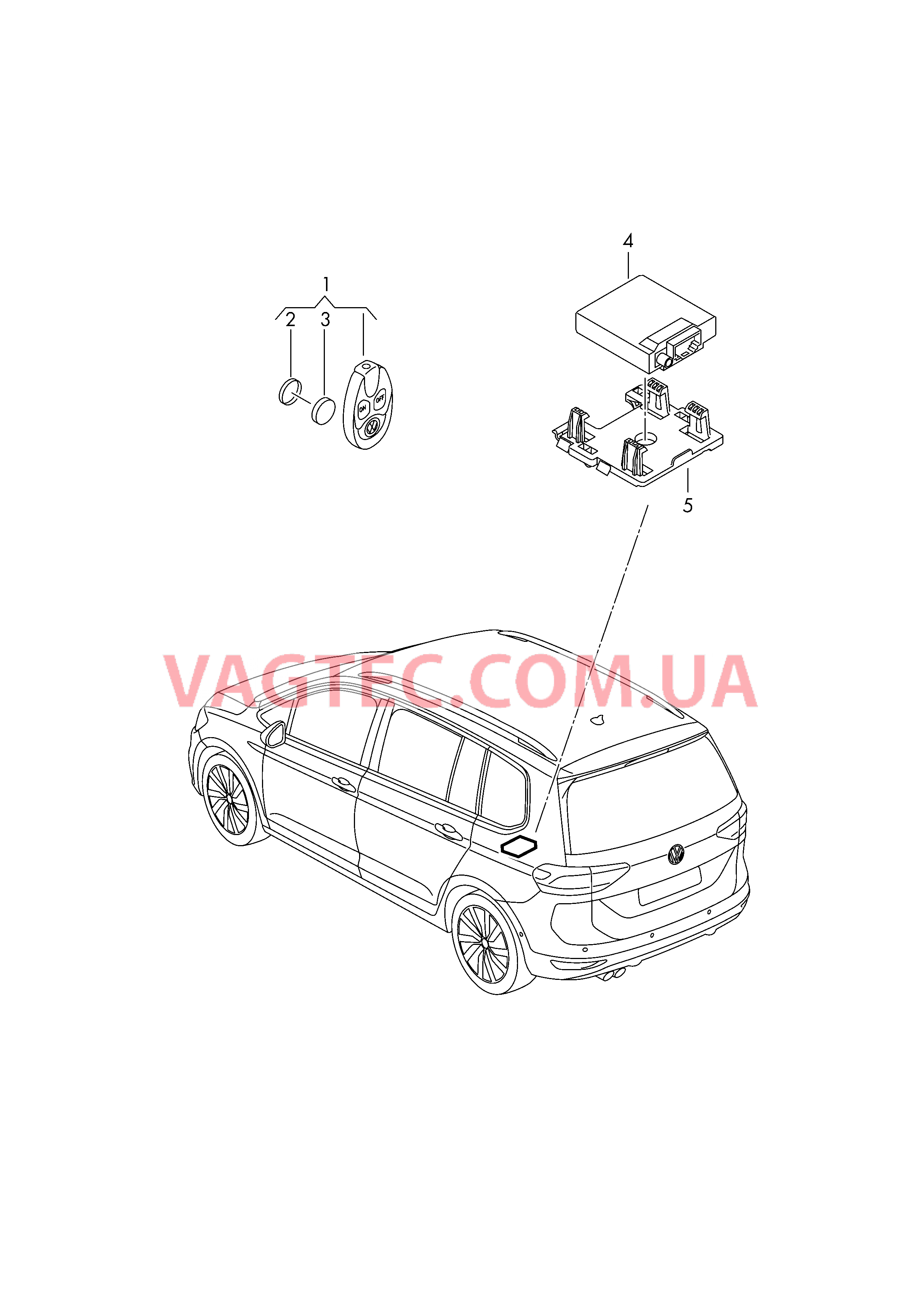 Детали электрич. для автономного отопителя с радиоуправл.  для VOLKSWAGEN Touran 2016