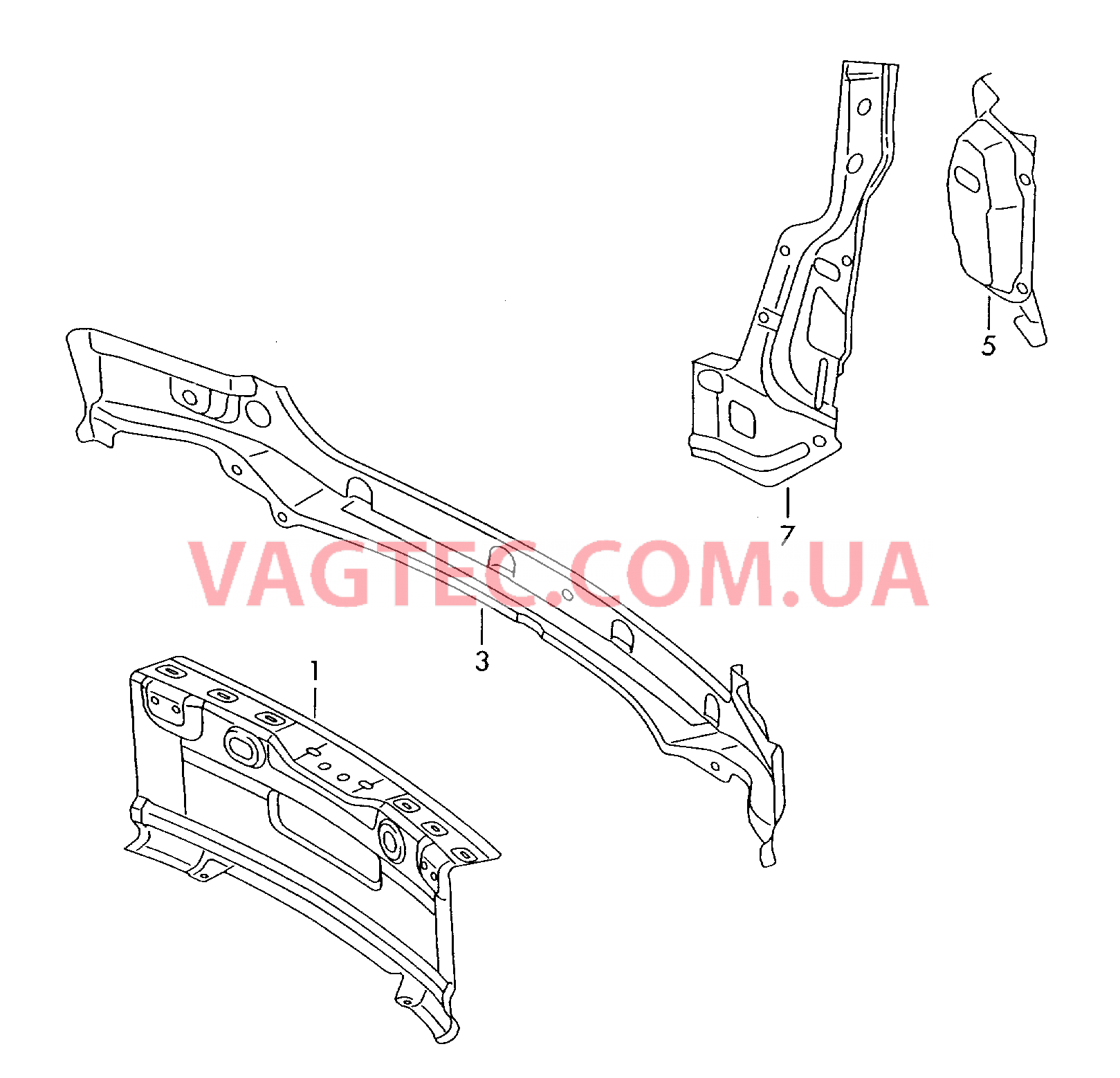 Задняя панель  для VOLKSWAGEN Touran 2008