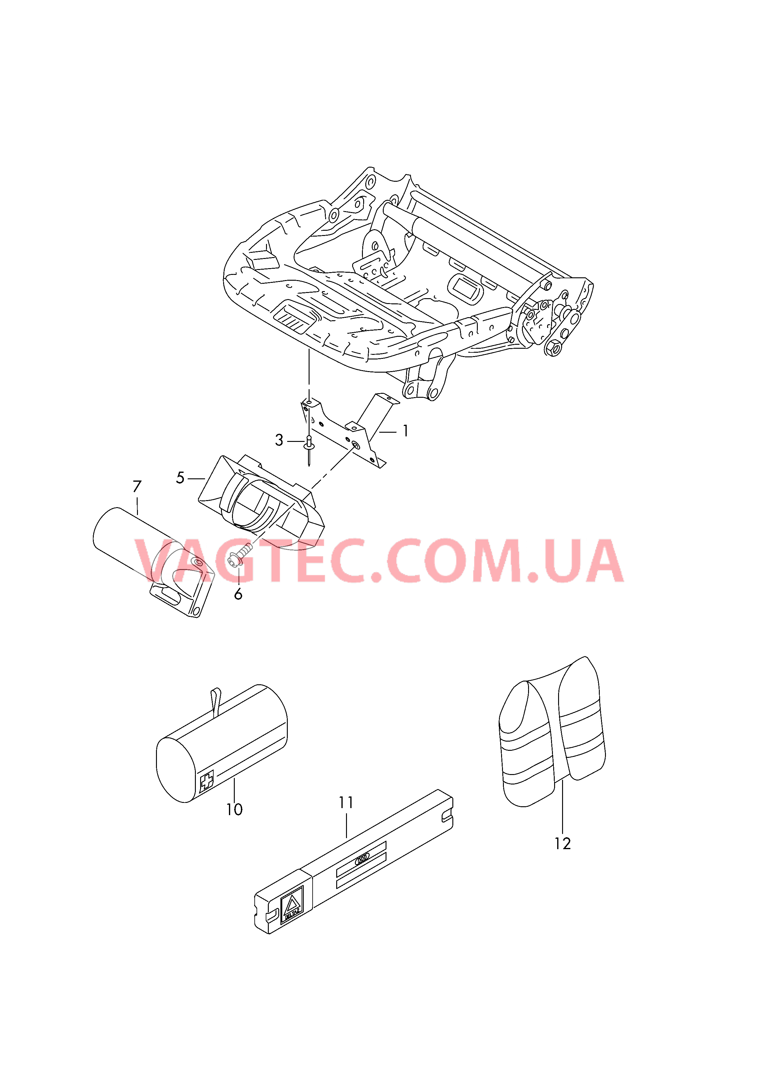 Огнетушители Аптечка Знак аварийной остановки  для VOLKSWAGEN Touran 2016