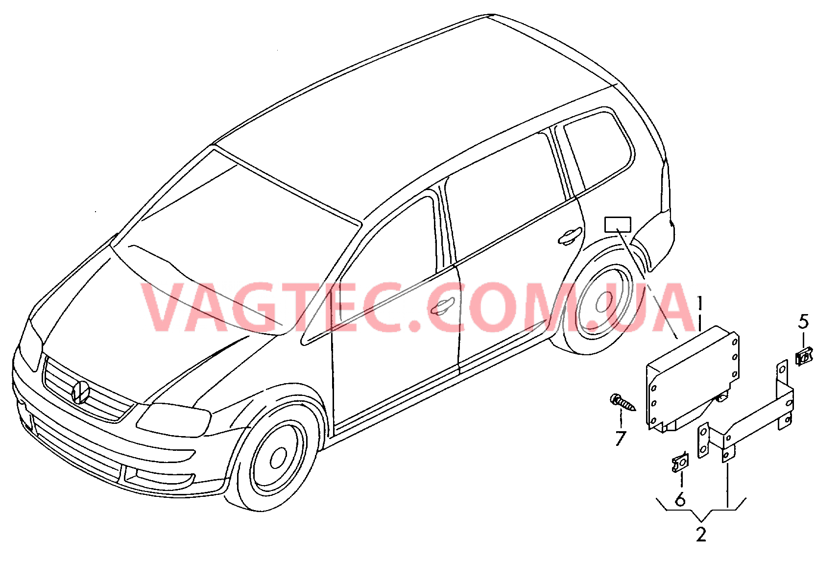 Блок управления для спец.а/м для а/м в спец.комплектации  для VOLKSWAGEN Touran 2004