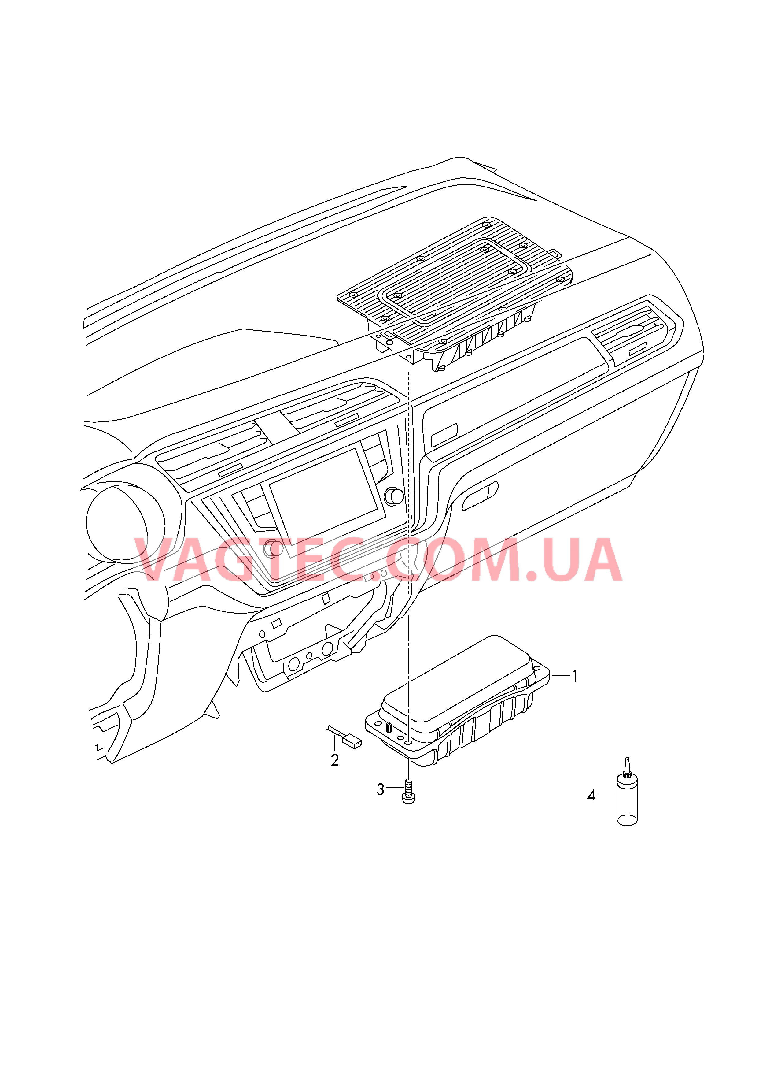 Модуль подушки безопасности (сторона переднего пассажира)  для VOLKSWAGEN Touran 2016