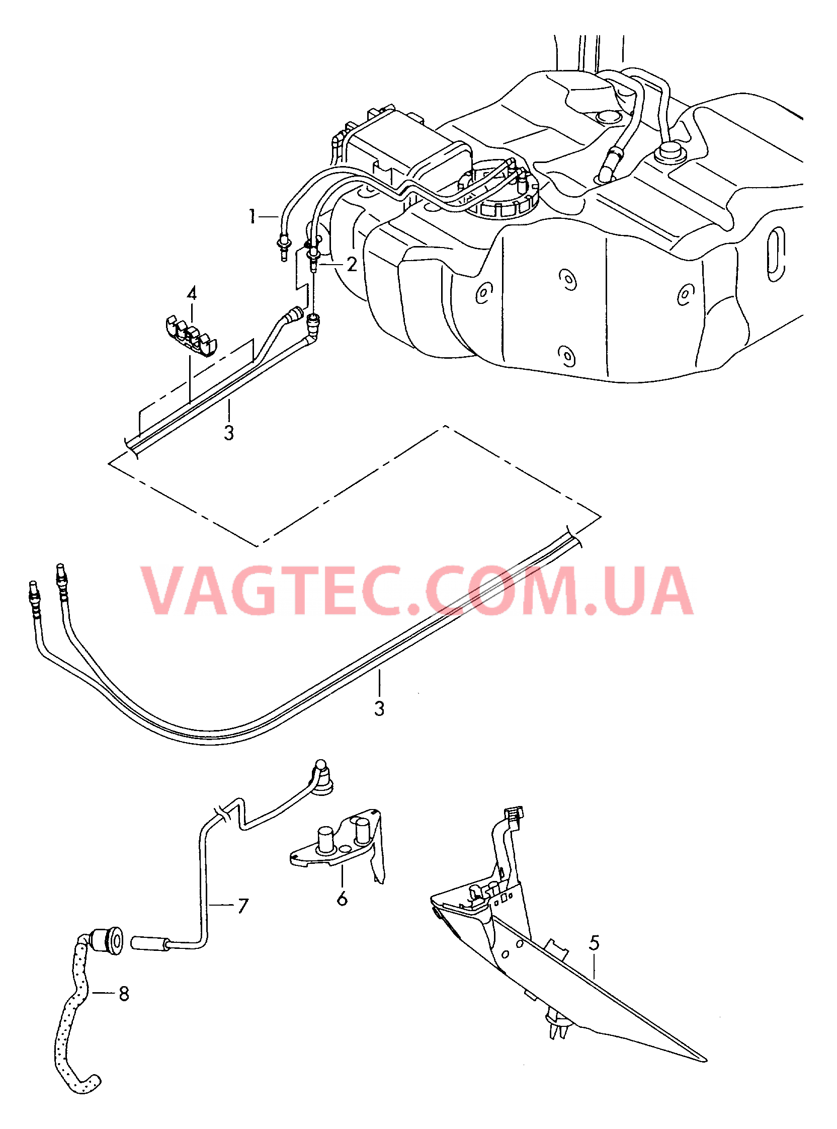 Топливопровод  для VOLKSWAGEN Touran 2008