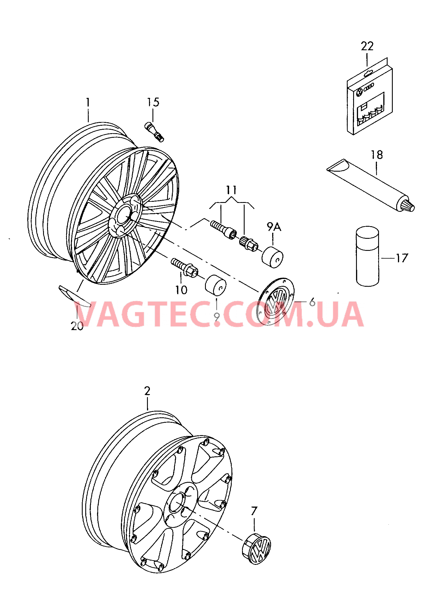 Алюминиевый диск Колпак колеса  для VOLKSWAGEN Touran 2008