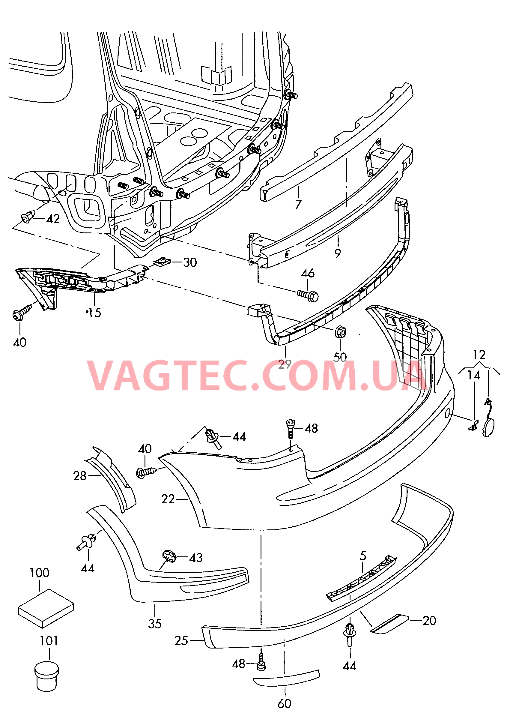 Бампер  для VOLKSWAGEN Touran 2007