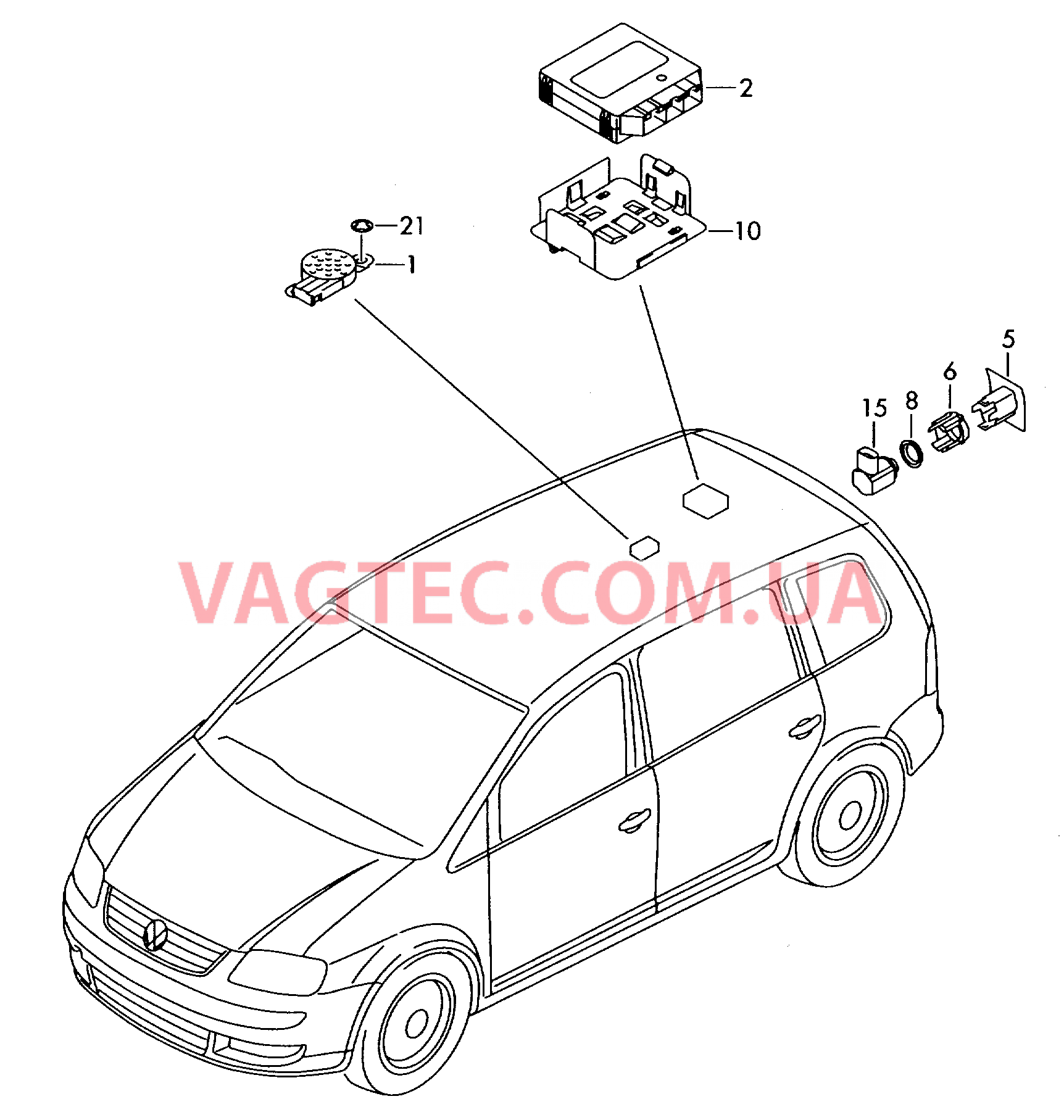 Парковочный ассистент  для VOLKSWAGEN Touran 2010