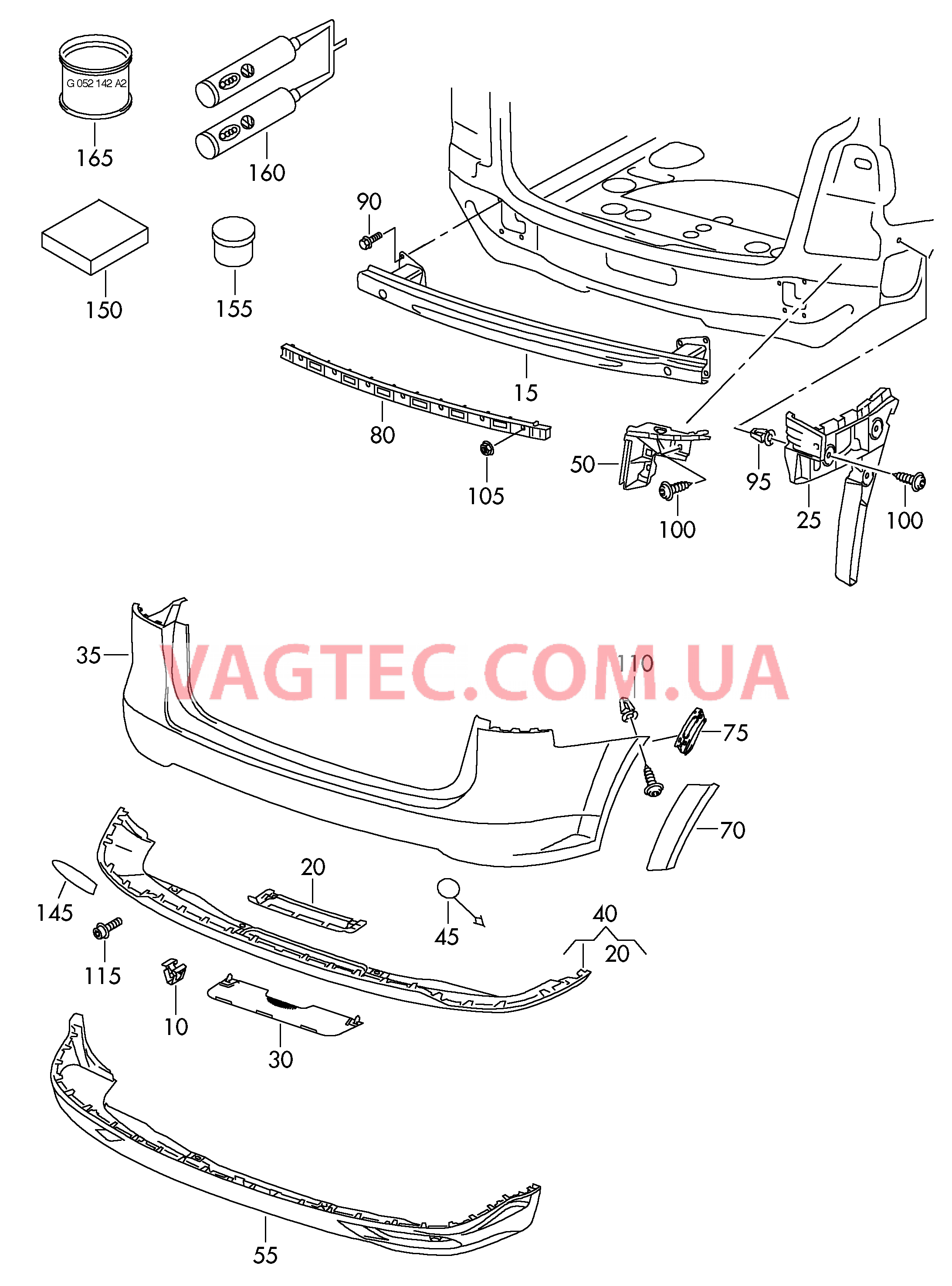 Бампер  для VOLKSWAGEN Touran 2012