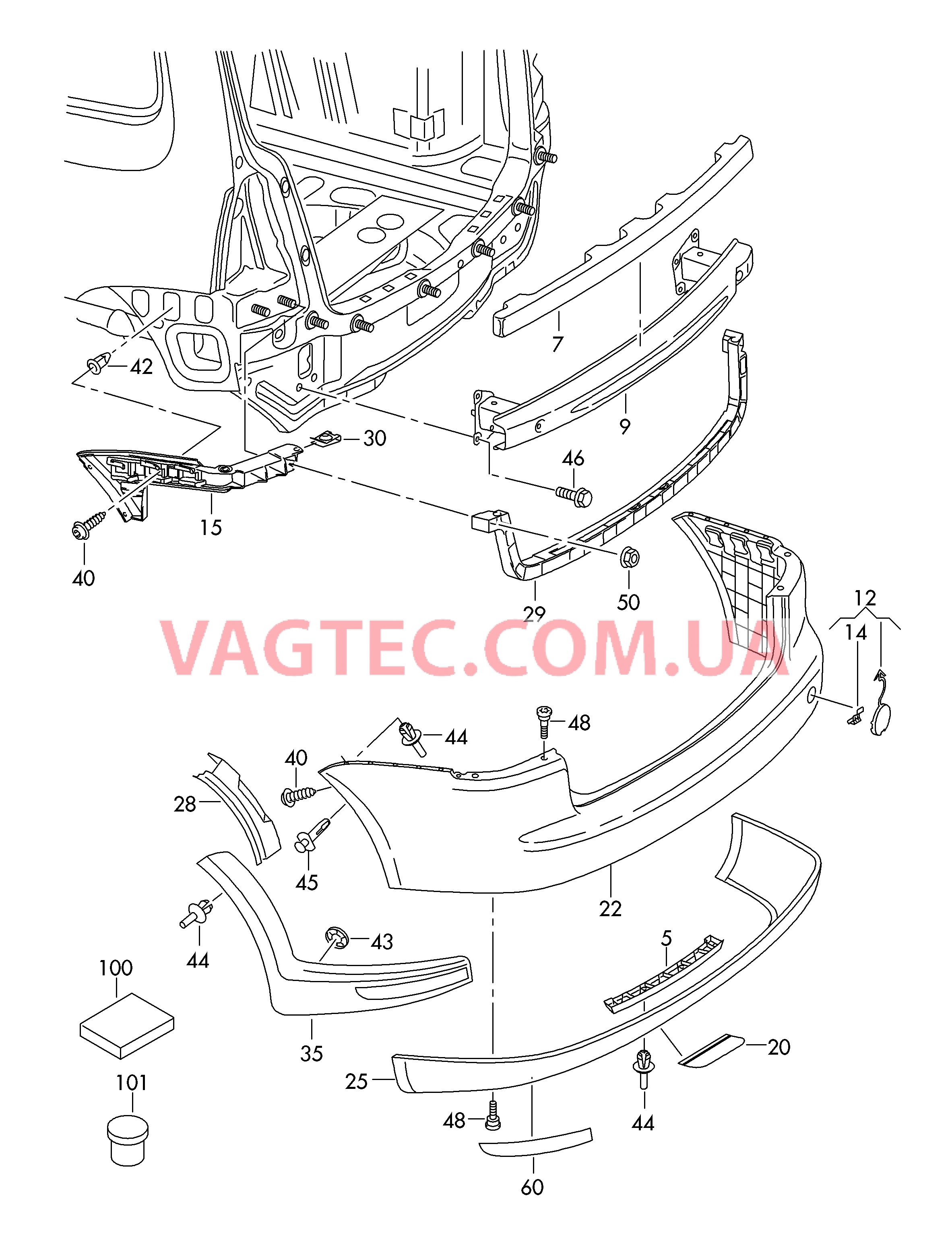 Бампер  для VOLKSWAGEN Touran 2009