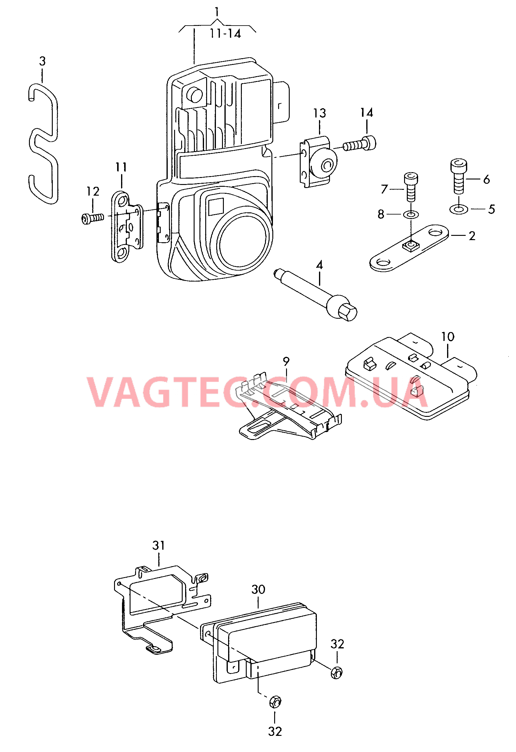 Радарный датчик для автомобилей, оборудованнных круиз-контролем и автоматич. регулятором дистанции   Электрические детали для ветрового стекла с обогревом  для VOLKSWAGEN Phaeton 2005