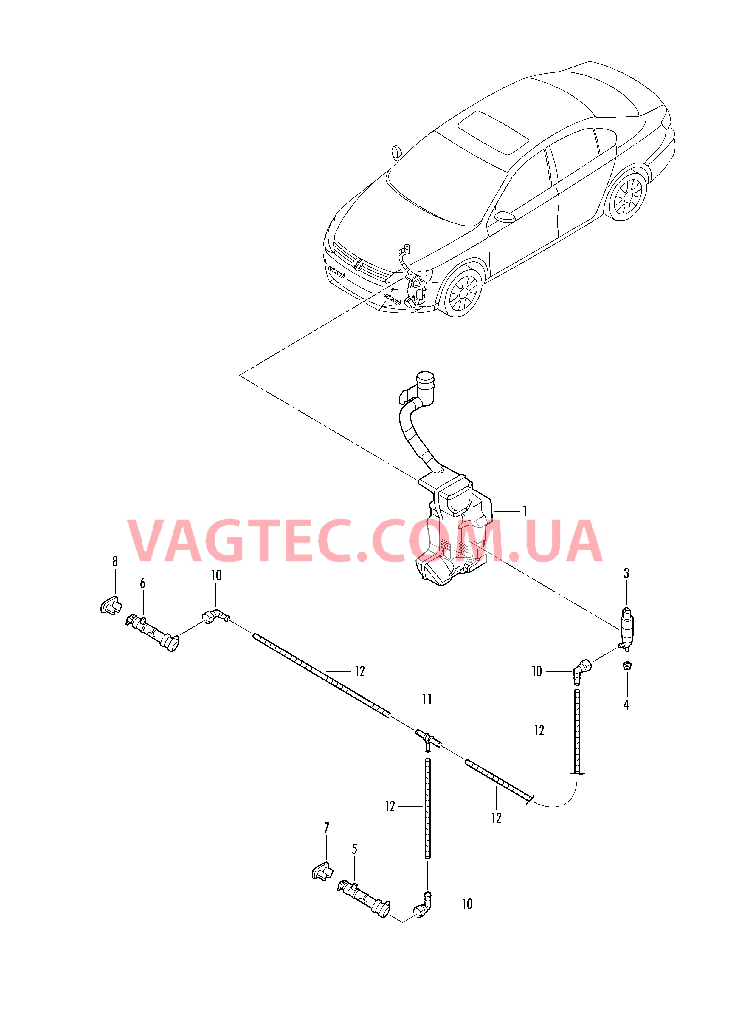 Омыватель фар  для VOLKSWAGEN Jetta 2015-2