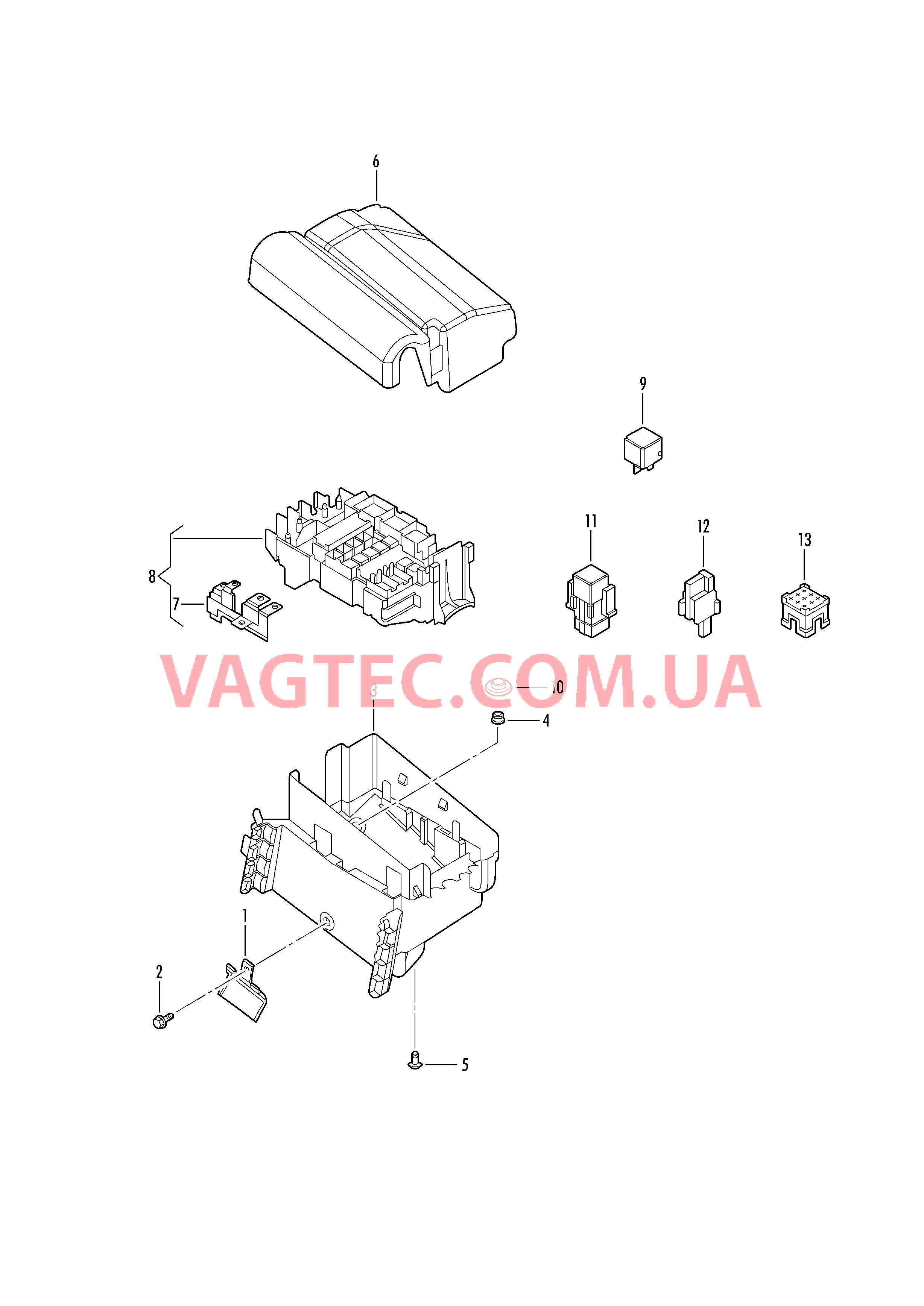Коммутационный блок моторного отсека  Реле Колодка реле  для VOLKSWAGEN Jetta 2016a