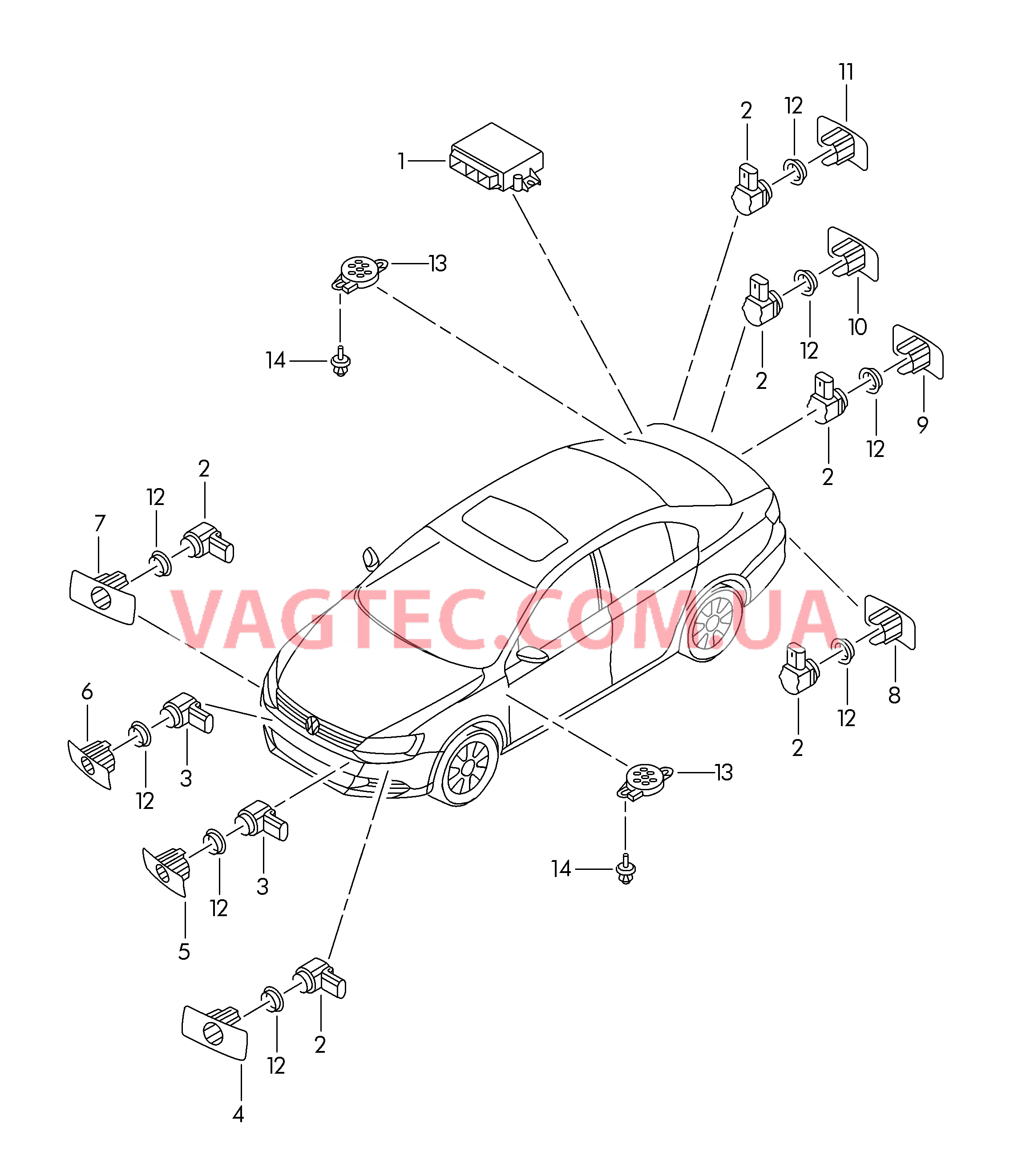 Парковочный ассистент  для VOLKSWAGEN Jetta 2013-1