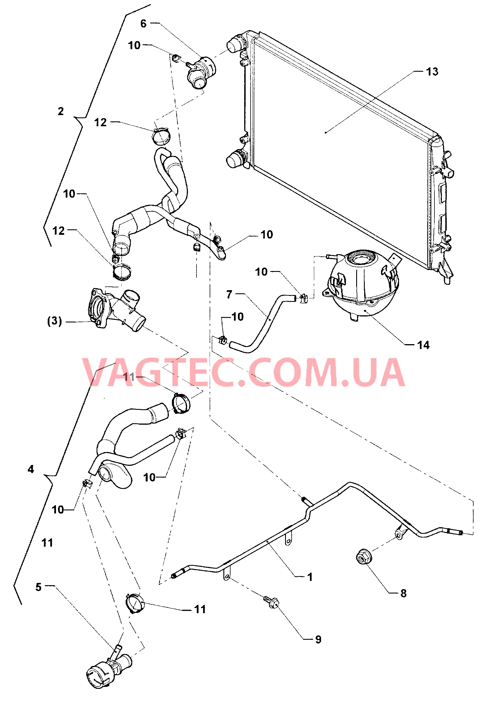 Жидкостное охлаждение для механической КП   F 1K-8-000 001>> для VOLKSWAGEN Jetta 2007-1