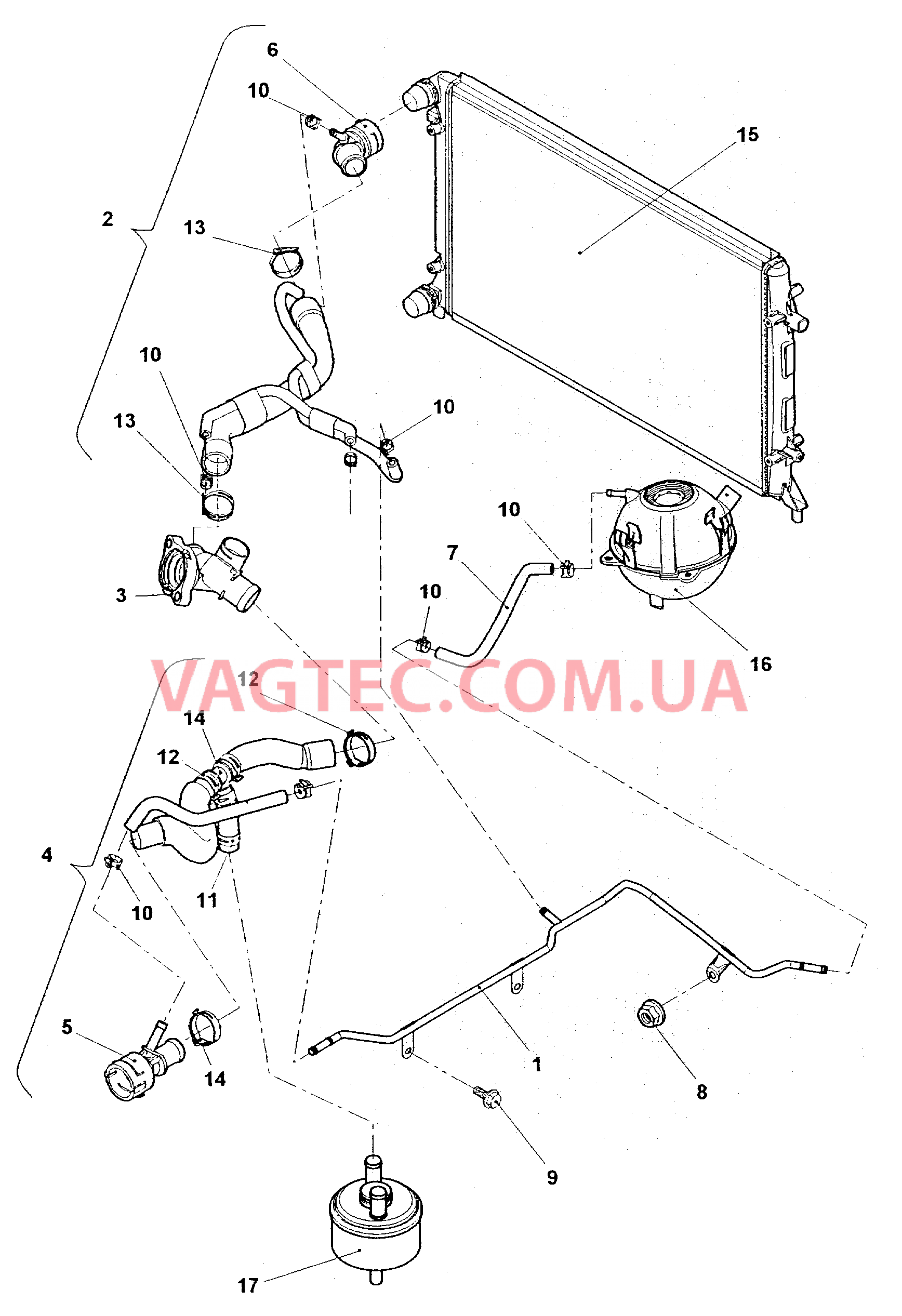  VW JETTA Жидкостное охлаждение для АКП   F 1K-8-000 001>> для VOLKSWAGEN Jetta 2006