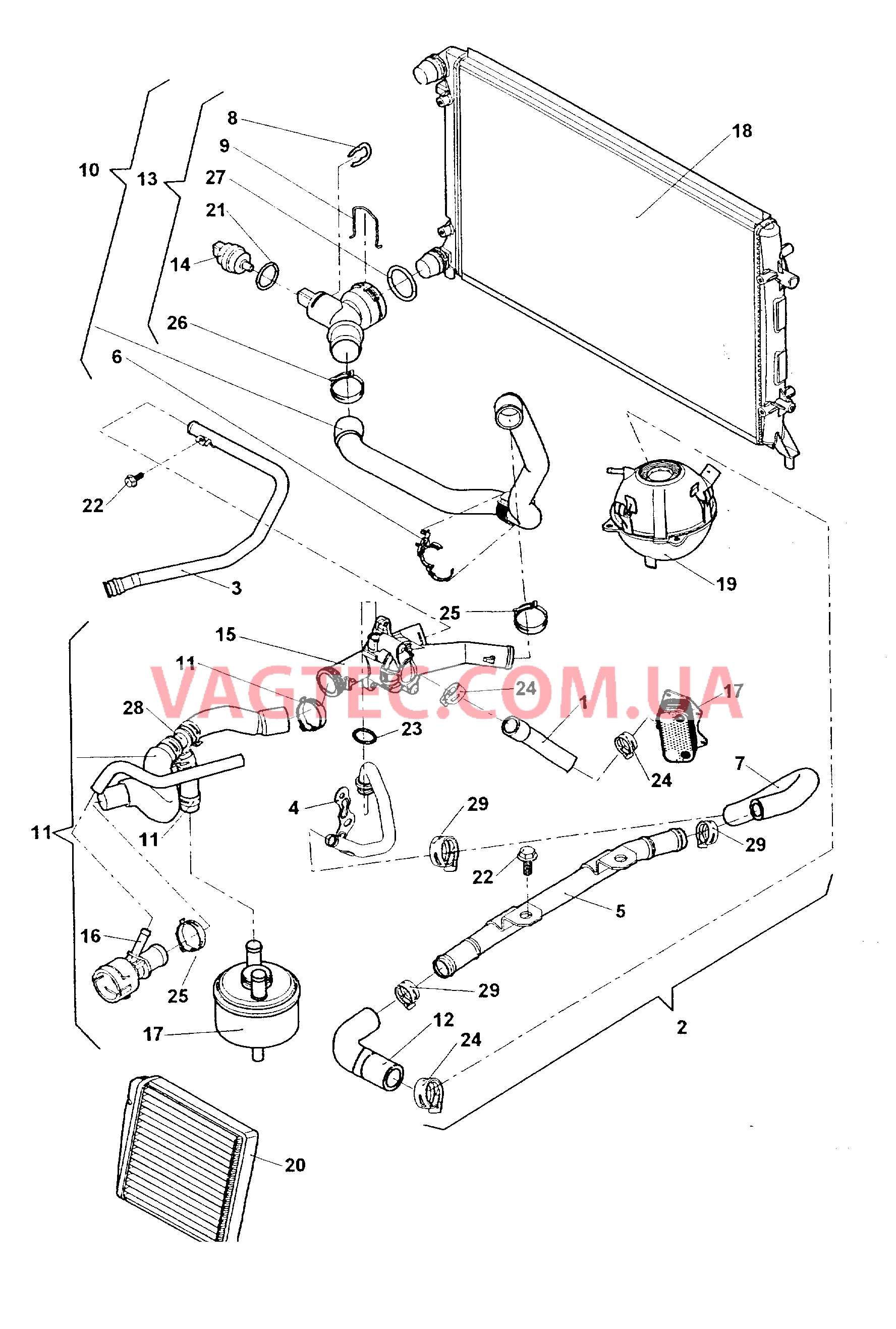  VW JETTA Жидкостное охлаждение для АКП   F 1K-8-000 001>> для VOLKSWAGEN Jetta 2006