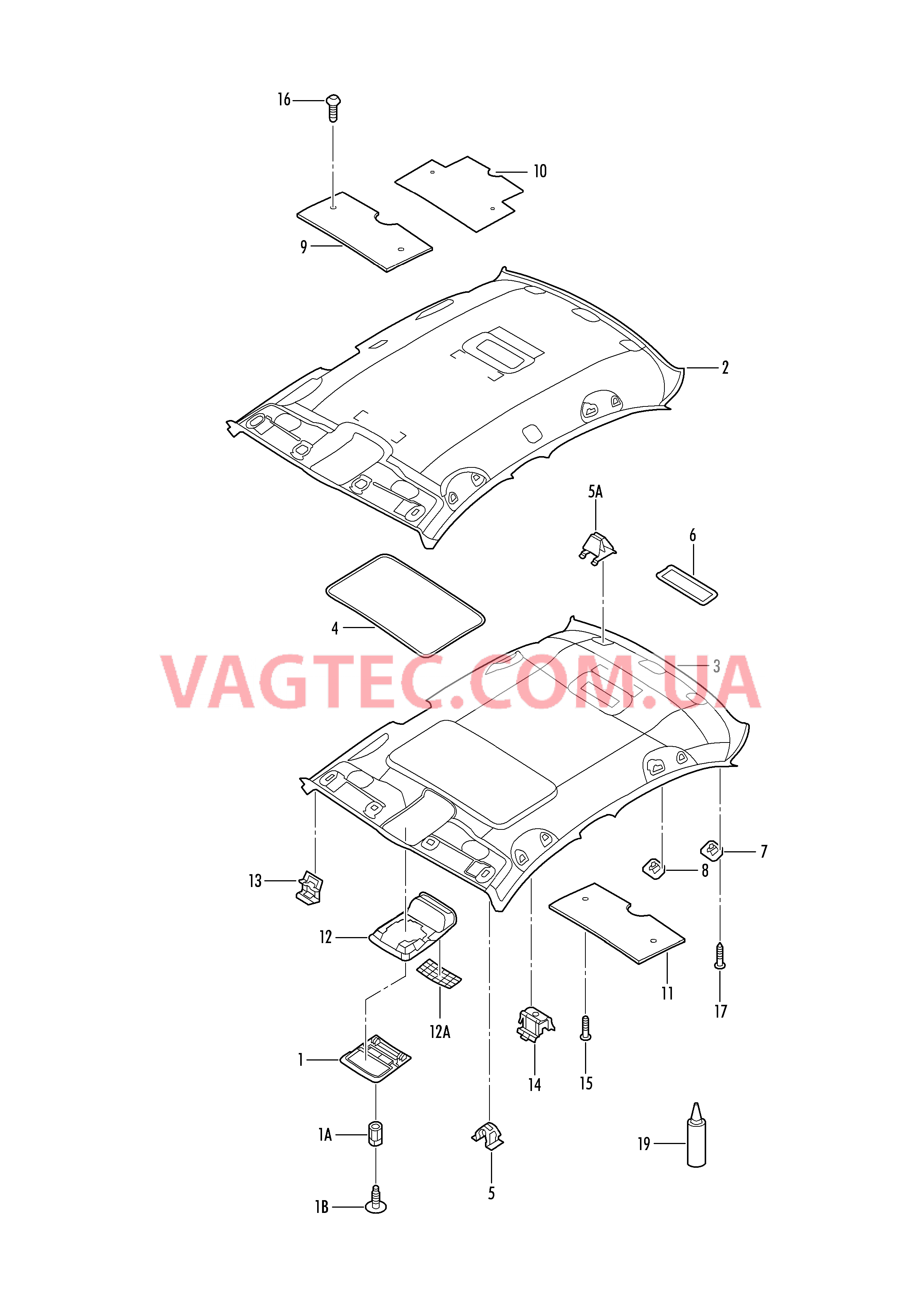 Обивка потолка  для VOLKSWAGEN Jetta 2017