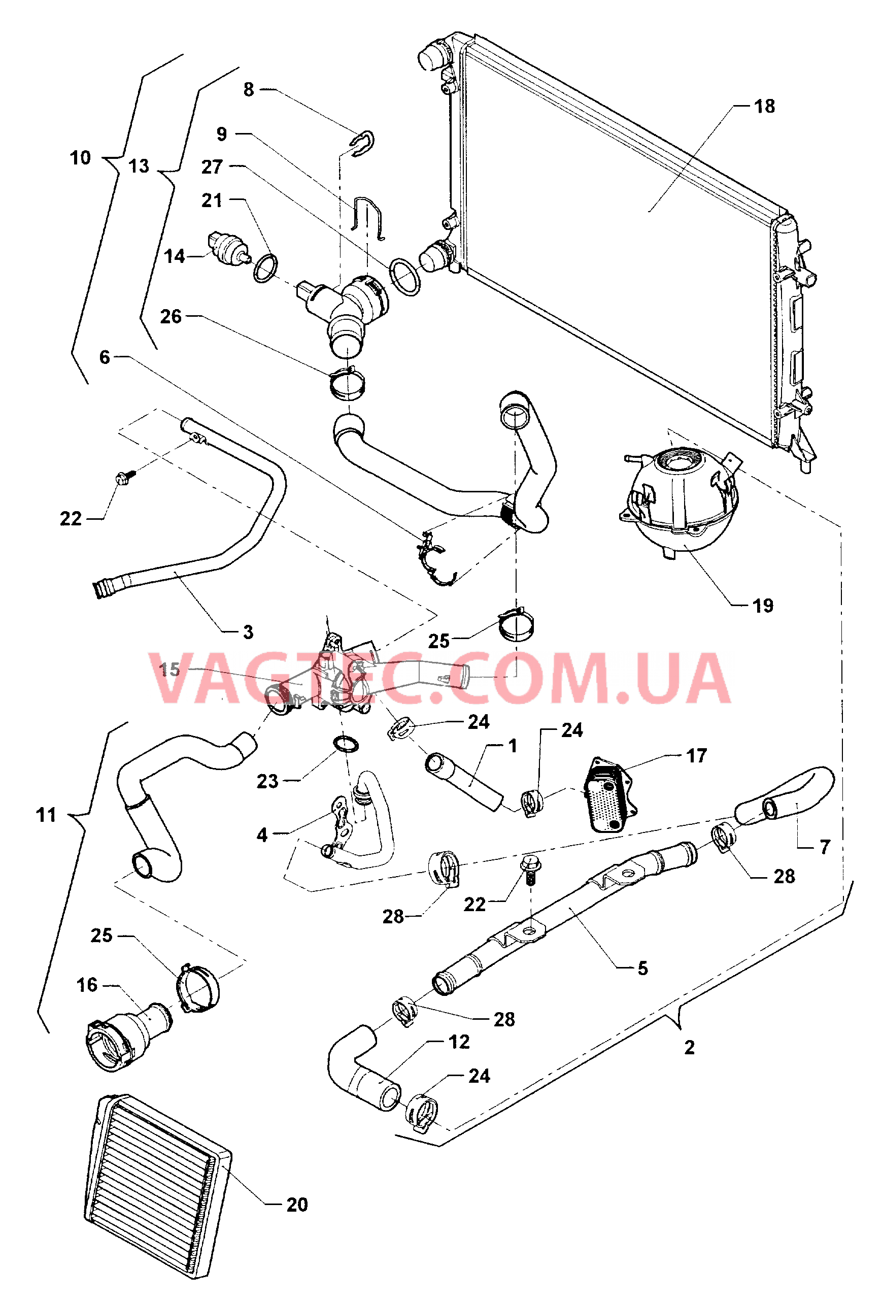  VW JETTA Жидкостное охлаждение для механической КП   F 1K-8-000 001>> для VOLKSWAGEN Jetta 2006