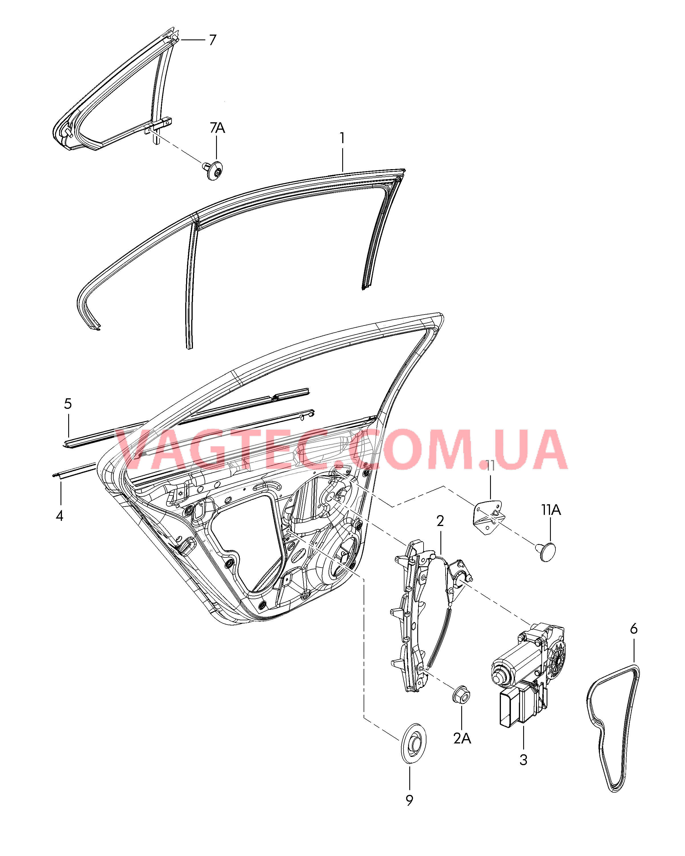 Cтеклоподъемник Эл.двигатель стеклоподъёмника направляющая стекла Уплотнитель двери Накладка для рамы окна двери  для VOLKSWAGEN Jetta 2013