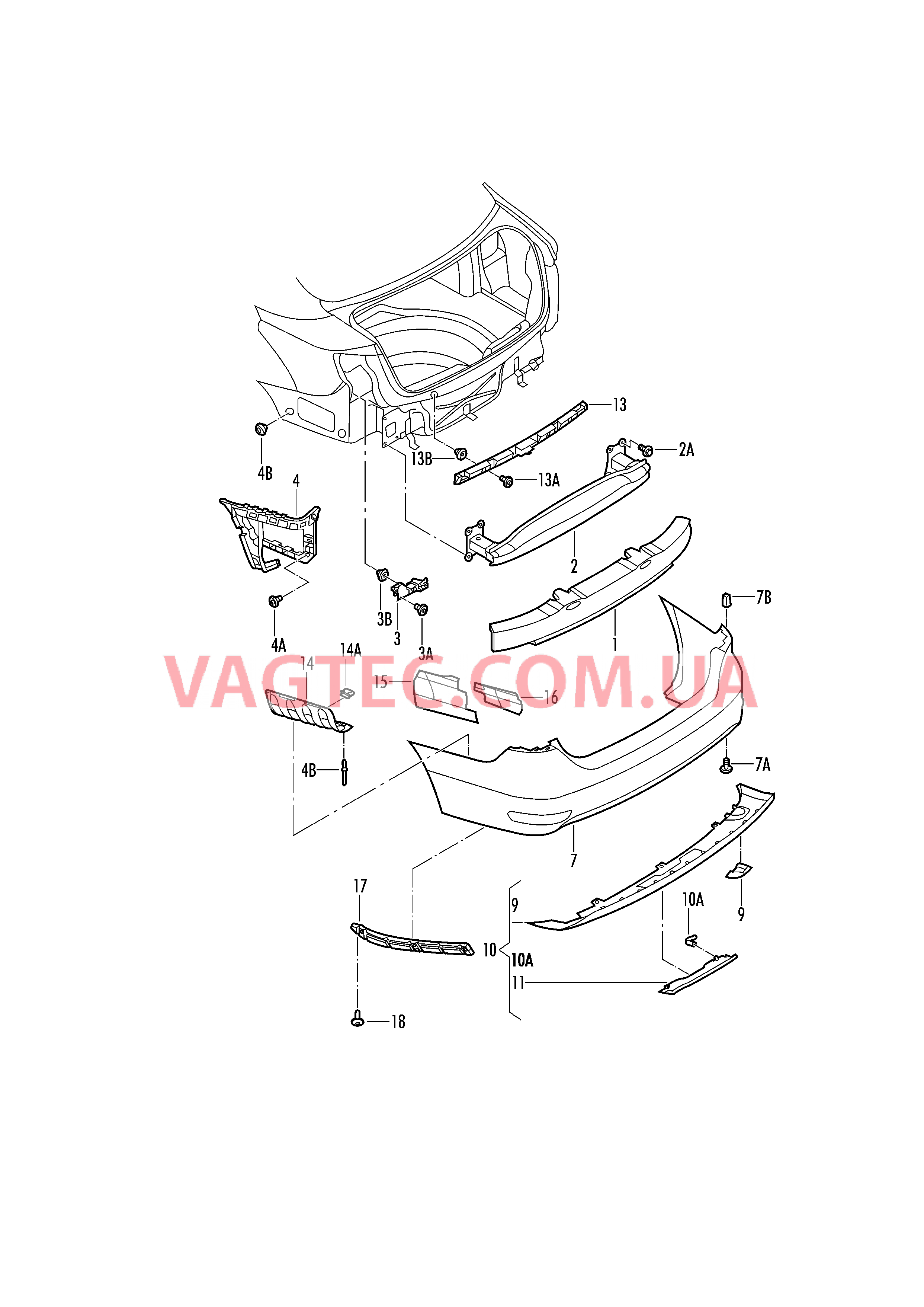 Бампер  для VOLKSWAGEN Jetta 2015-2