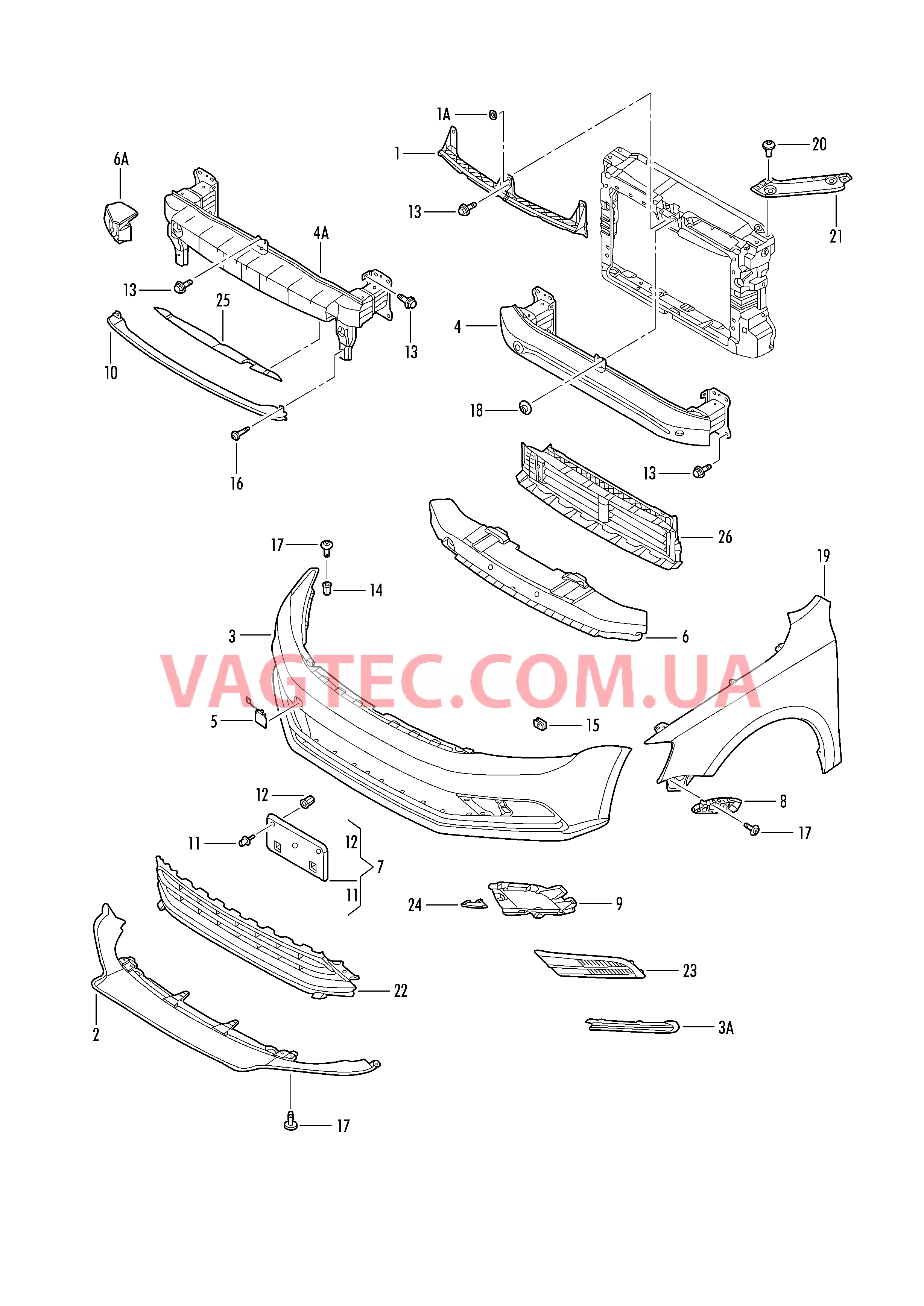 Бампер  для VOLKSWAGEN Jetta 2017-1