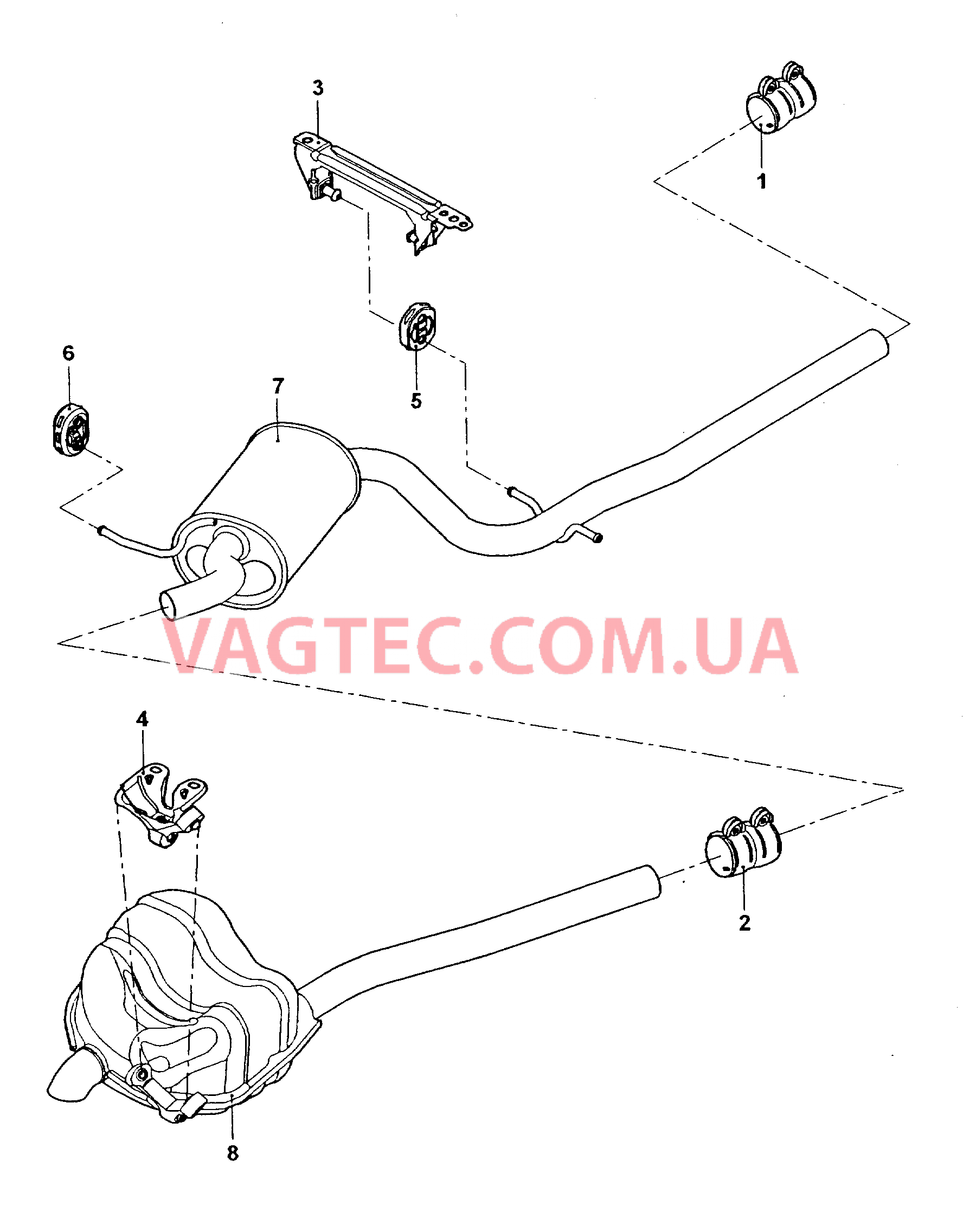 Передний глушитель Задний глушитель  для VOLKSWAGEN Jetta 2010-1