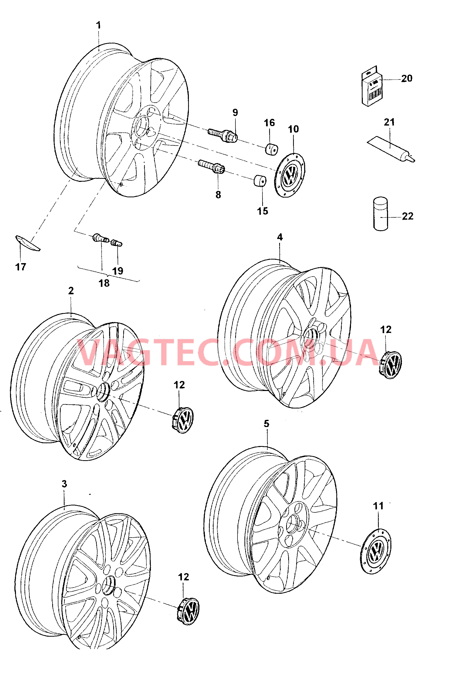 Алюминиевый диск VW JETTA  Колпак колеса VW JETTA  Балансировочный груз (самоклеящийся)  для VOLKSWAGEN Jetta 2006