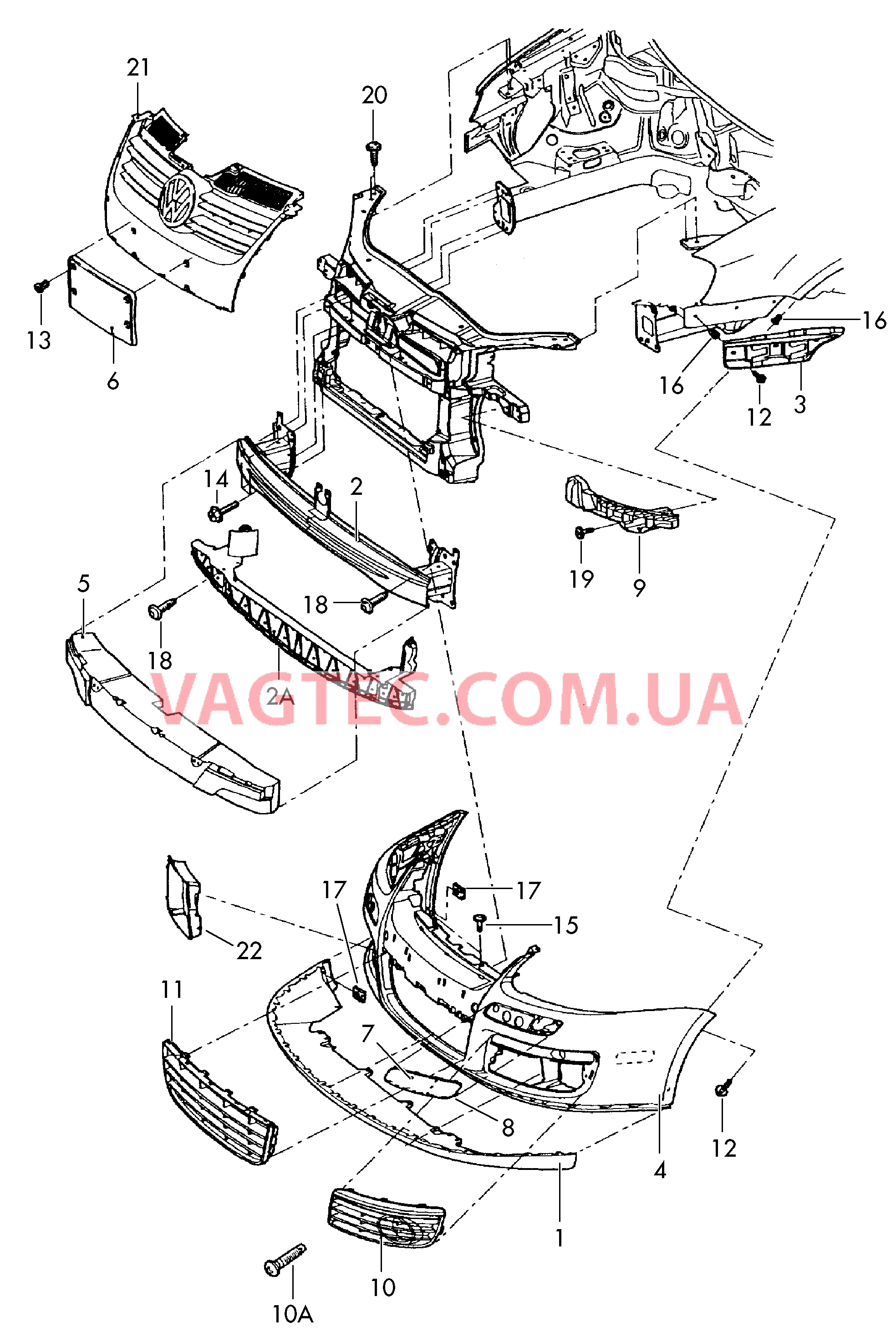 Бампер  для VOLKSWAGEN Jetta 2006-1