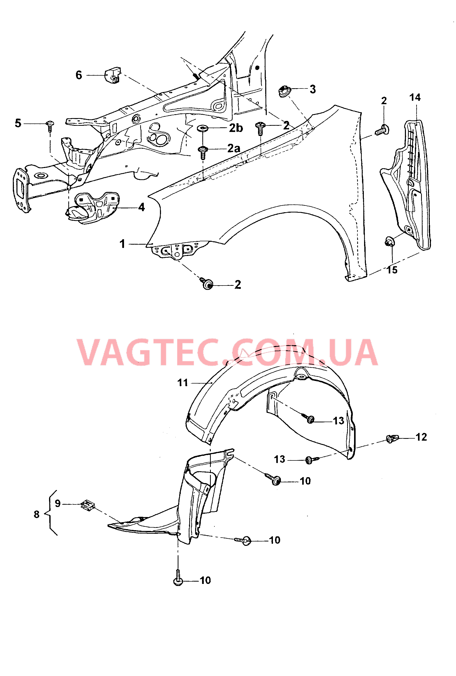 Крыло Локер колесной арки  для VOLKSWAGEN Jetta 2007-1