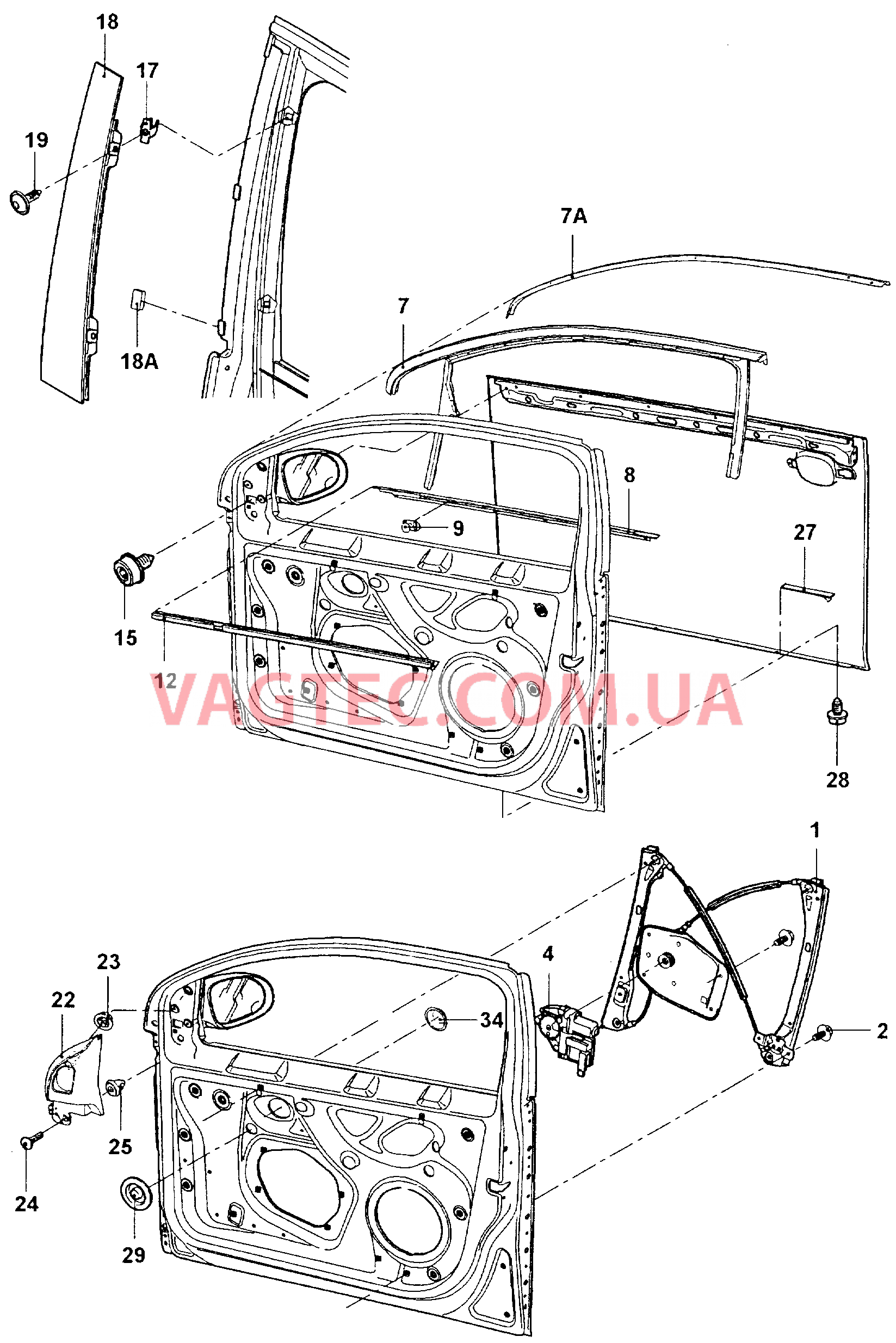 Cтеклоподъемник передний VW JETTA  Эл.двигатель стеклоподъёмника VW JETTA  направляющая стекла VW JETTA  Уплотнитель двери VW JETTA  Накладка для рамы окна двери VW JETTA  Накладка с динамиком VW JETTA   для VOLKSWAGEN Jetta 2006