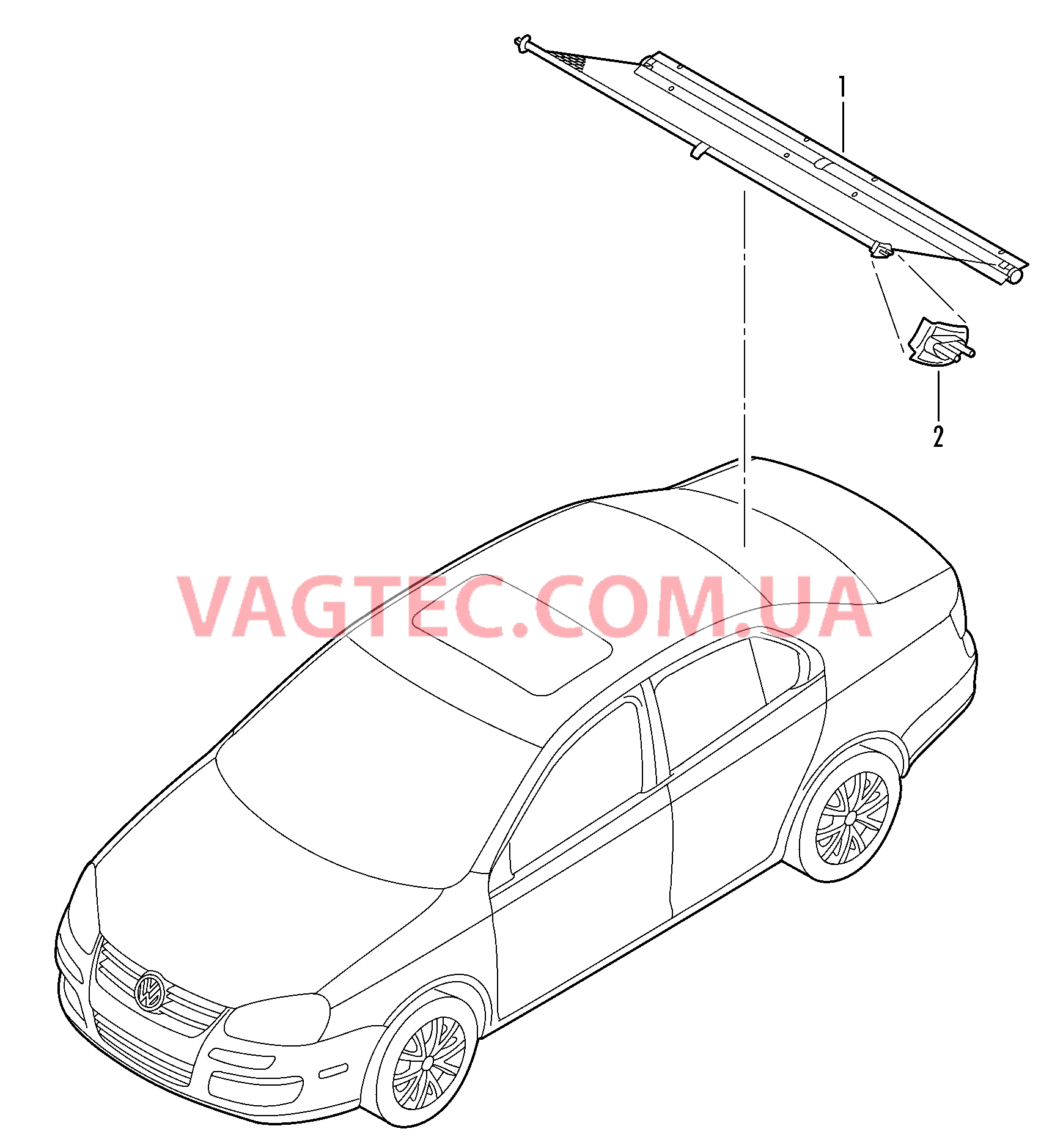 Шторка солнцезащитная VW JETTA   для VOLKSWAGEN Jetta 2006