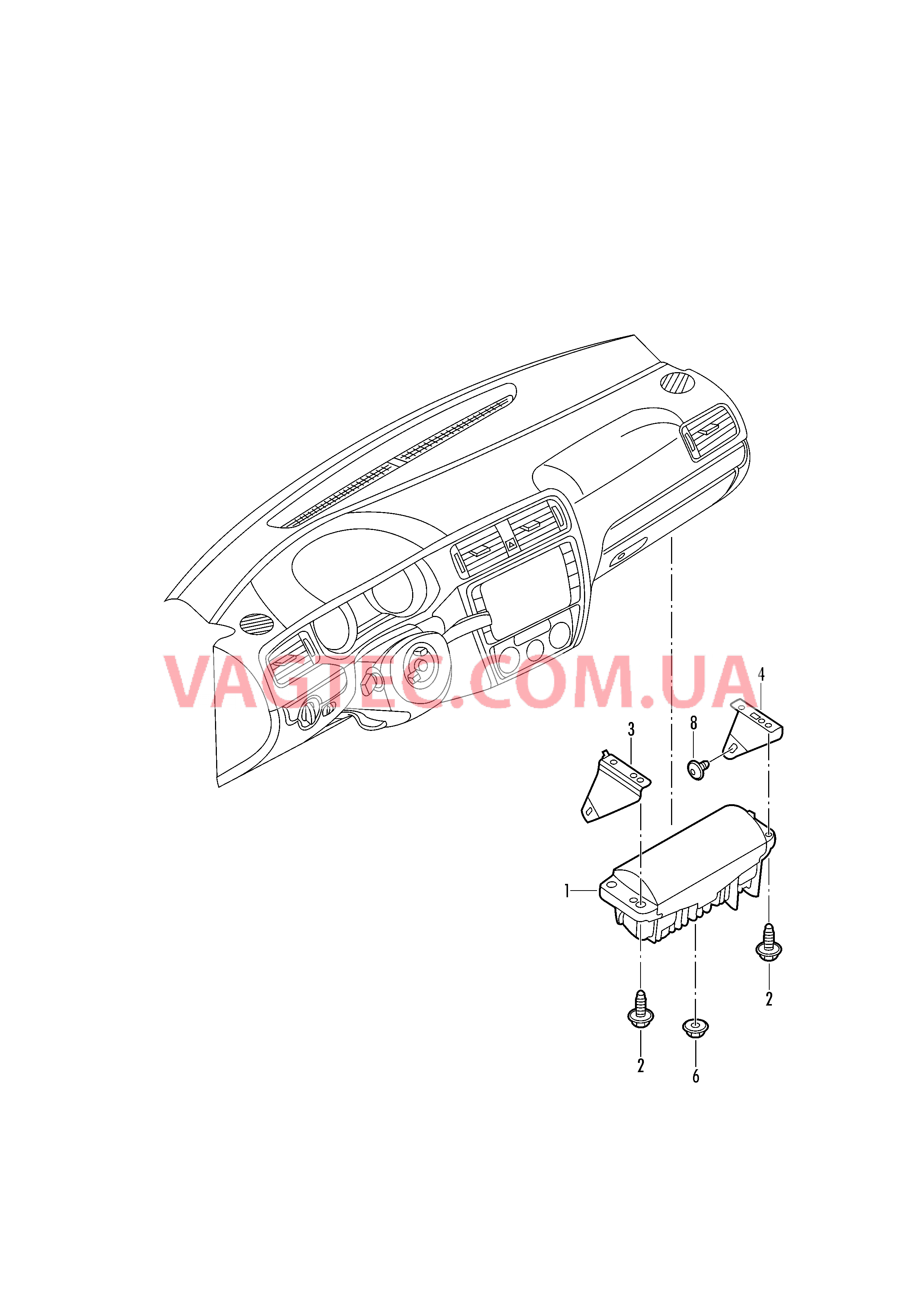 Модуль подушки безопасности (сторона переднего пассажира)  для VOLKSWAGEN Jetta 2017-2