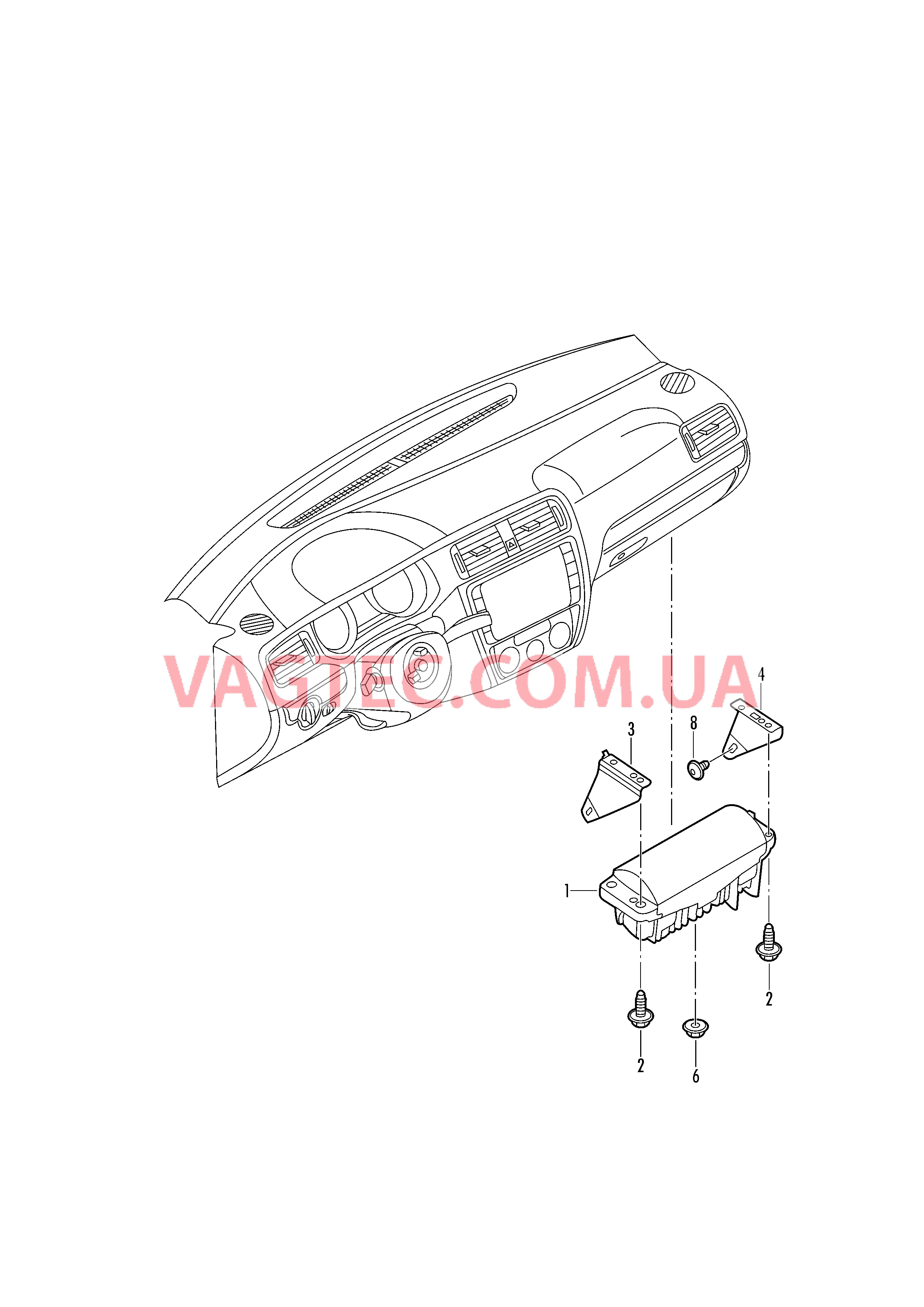 Модуль подушки безопасности (сторона переднего пассажира)  для VOLKSWAGEN Jetta 2015