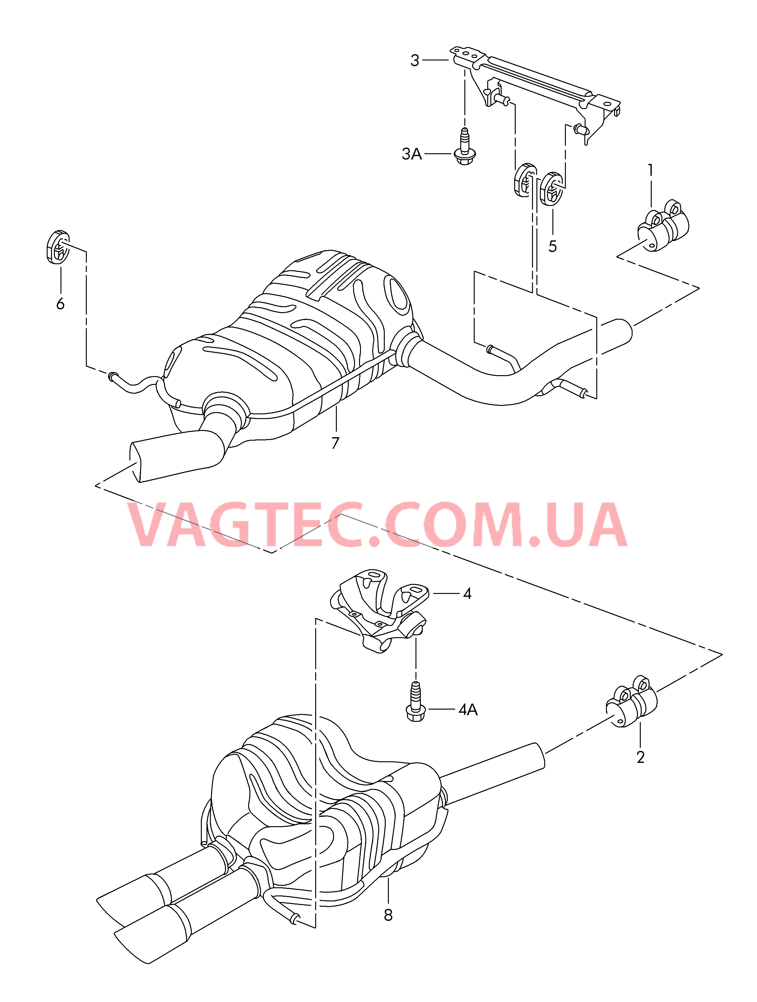 Передний глушитель Задний глушитель  для VOLKSWAGEN Jetta 2013-1