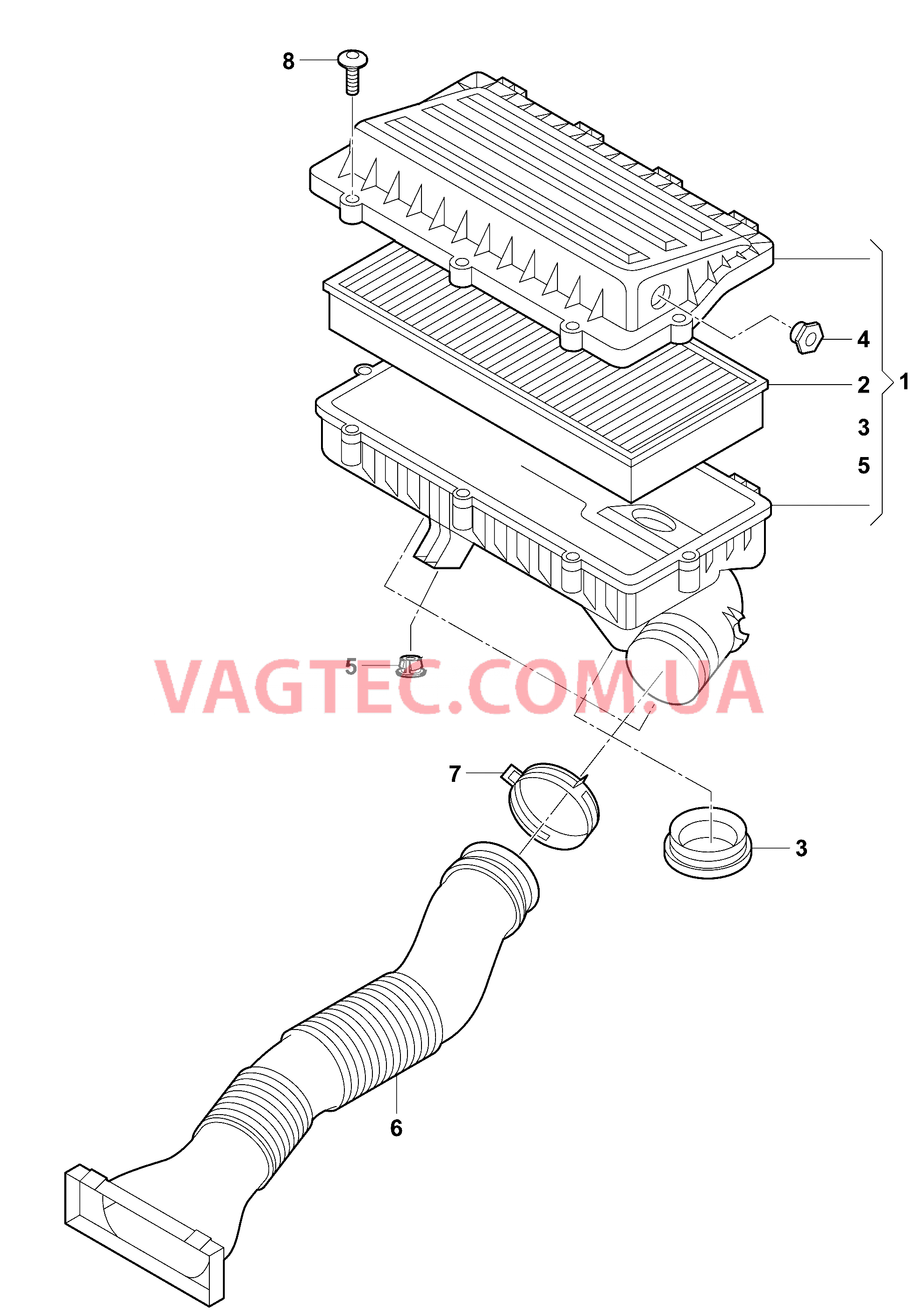 Возд. фильтр с сопутств. деталями  для VOLKSWAGEN Jetta 2018-1