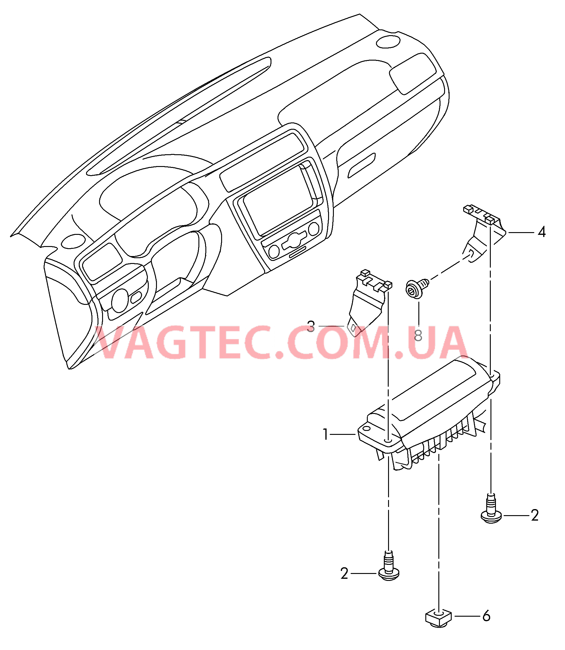 Модуль подушки безопасности (сторона переднего пассажира)  для VOLKSWAGEN Jetta 2014-1