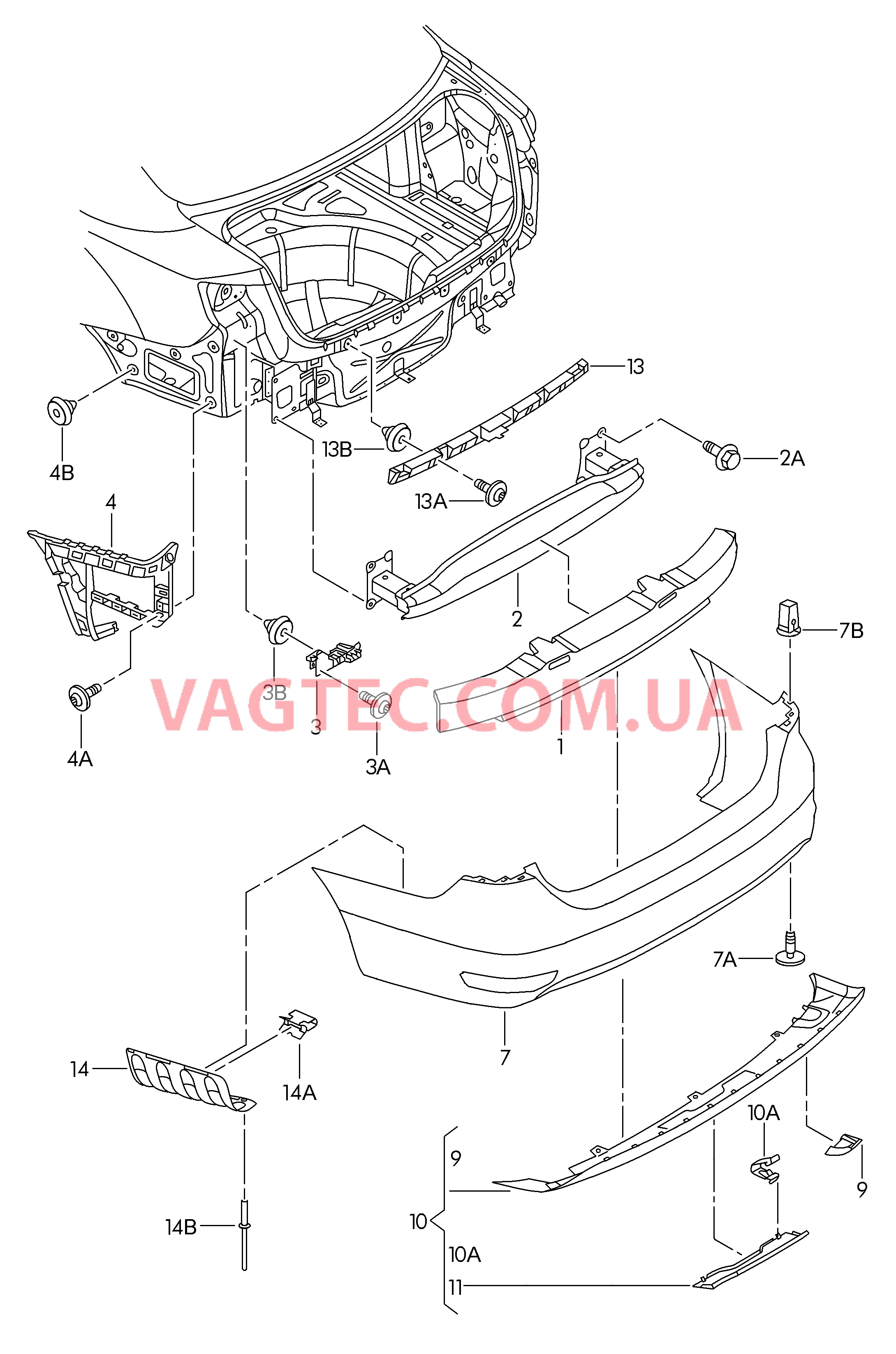 Бампер  для VOLKSWAGEN Jetta 2014-1