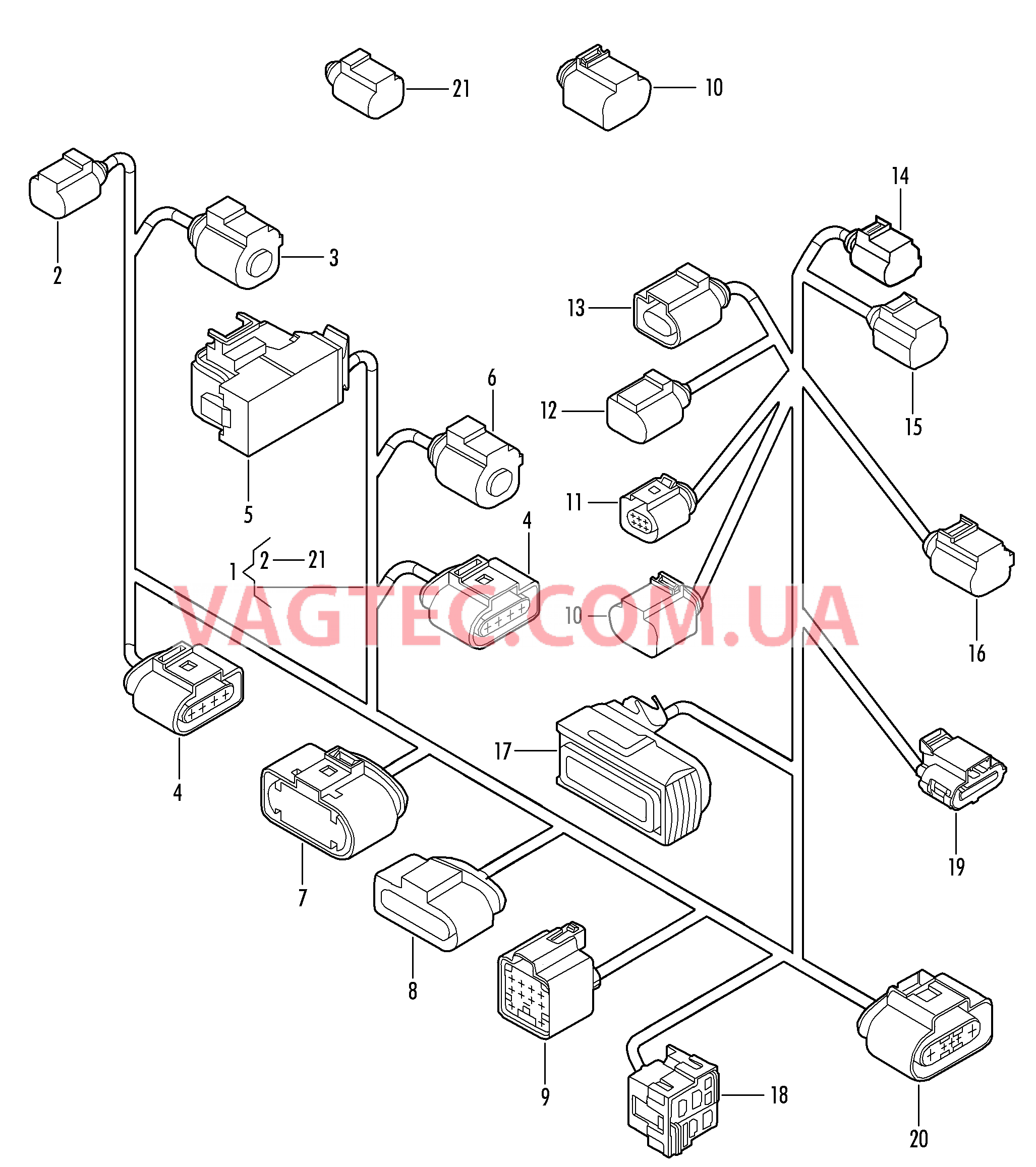 Отрезок жгута для моторного отсека  для VOLKSWAGEN Jetta 2009-1