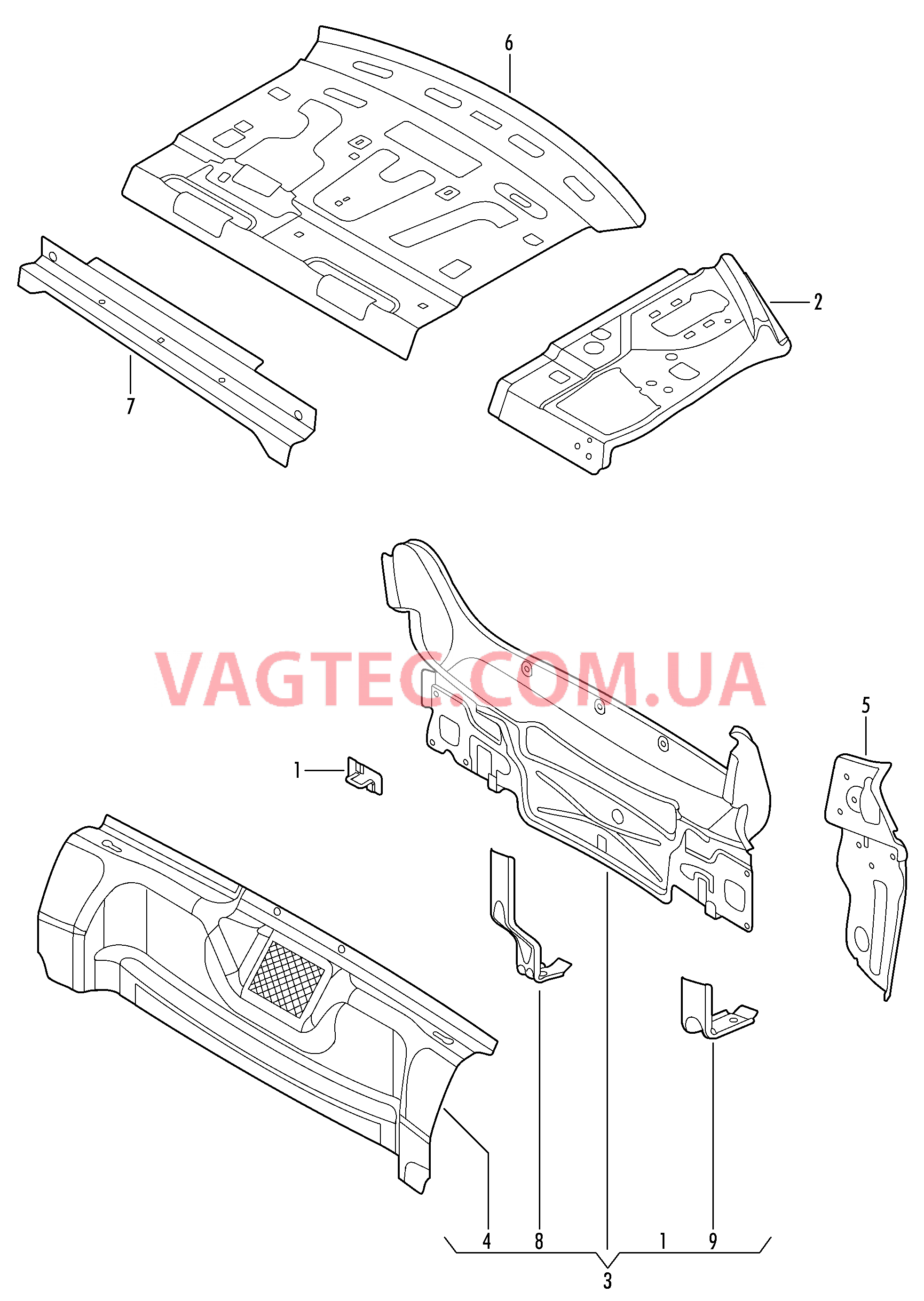 Задняя панель  для VOLKSWAGEN Jetta 2014-2