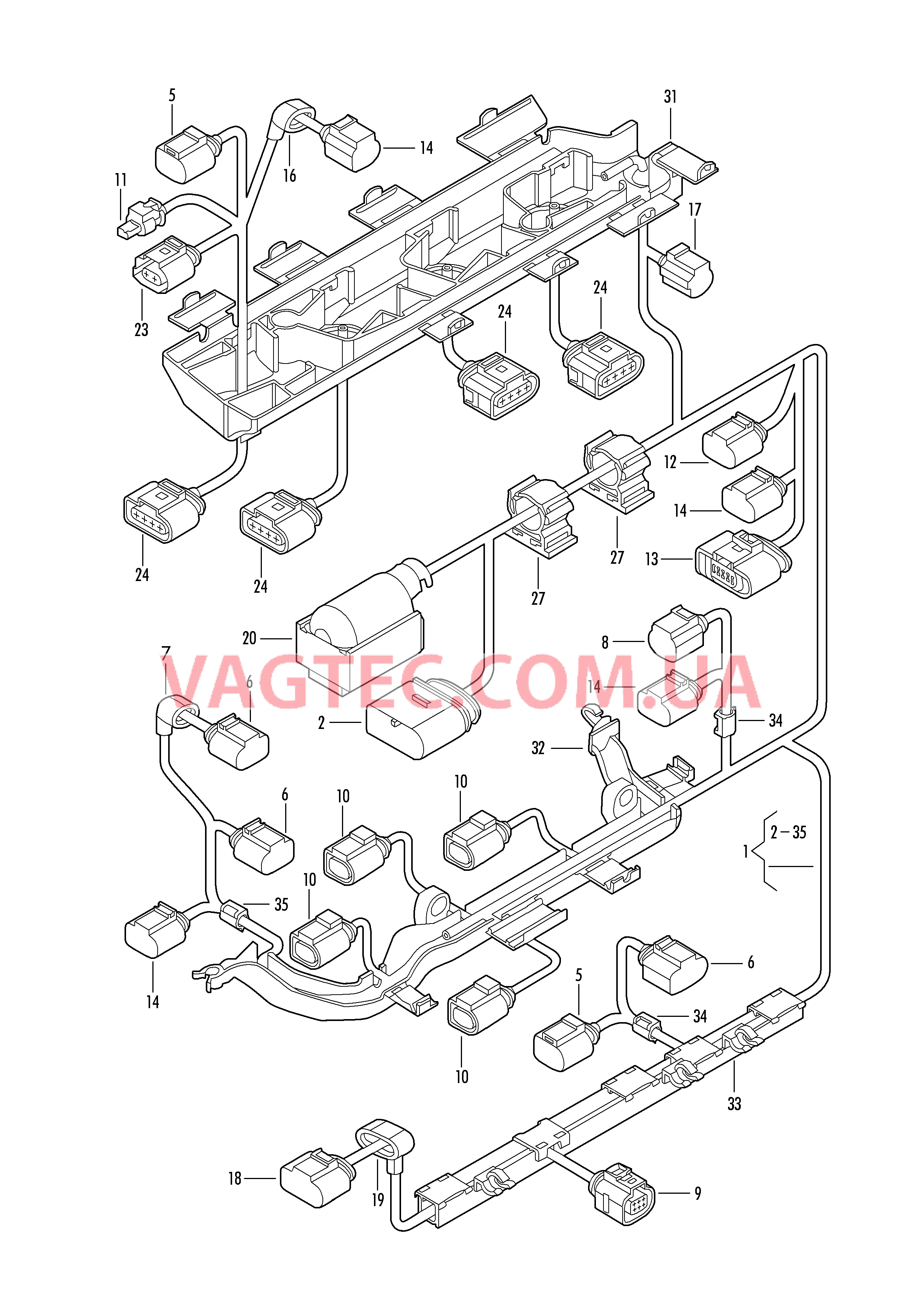 Жгут проводов для двигателя  для VOLKSWAGEN Jetta 2014-2