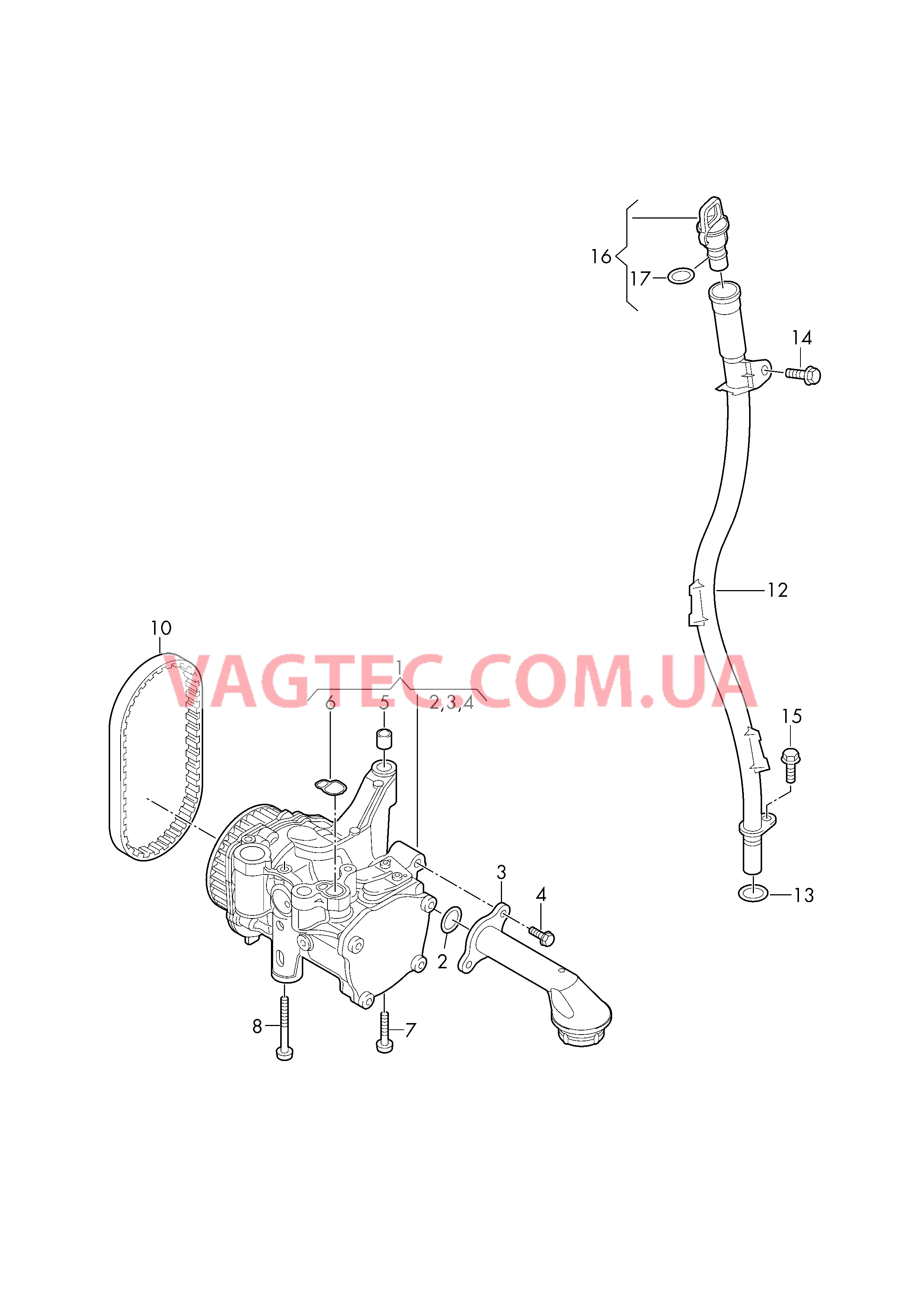 Масляный насос с встроенным вакуумным насосом  Маслоизмерительный щуп  для AUDI Q5 2019